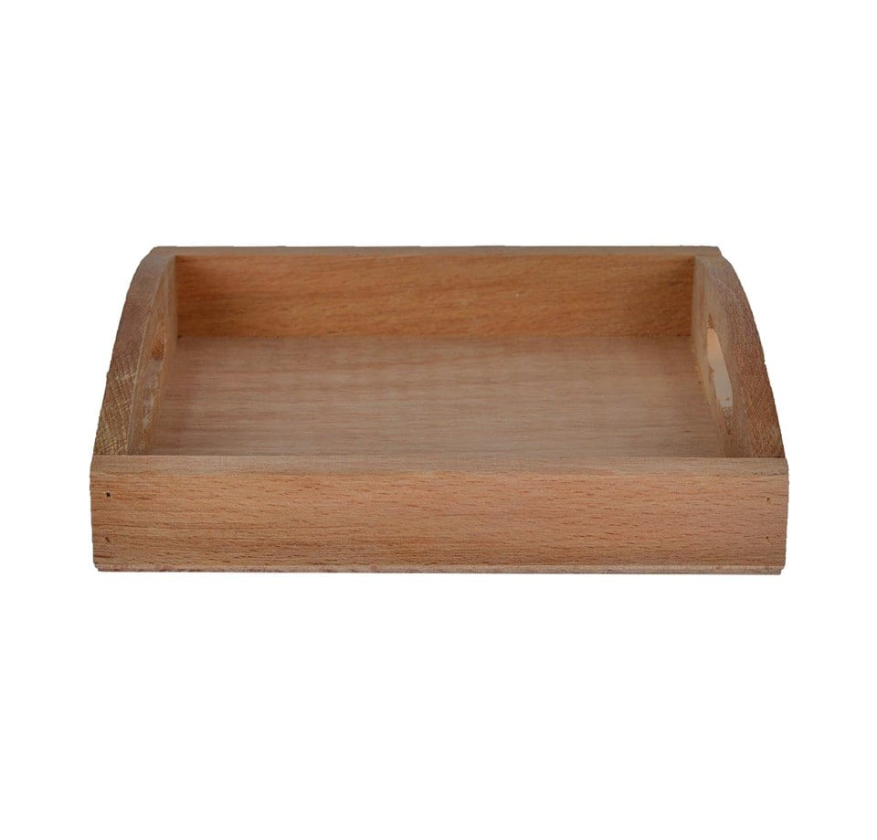 Naturel Ahşap Dekoratif Sunum Tepsisi