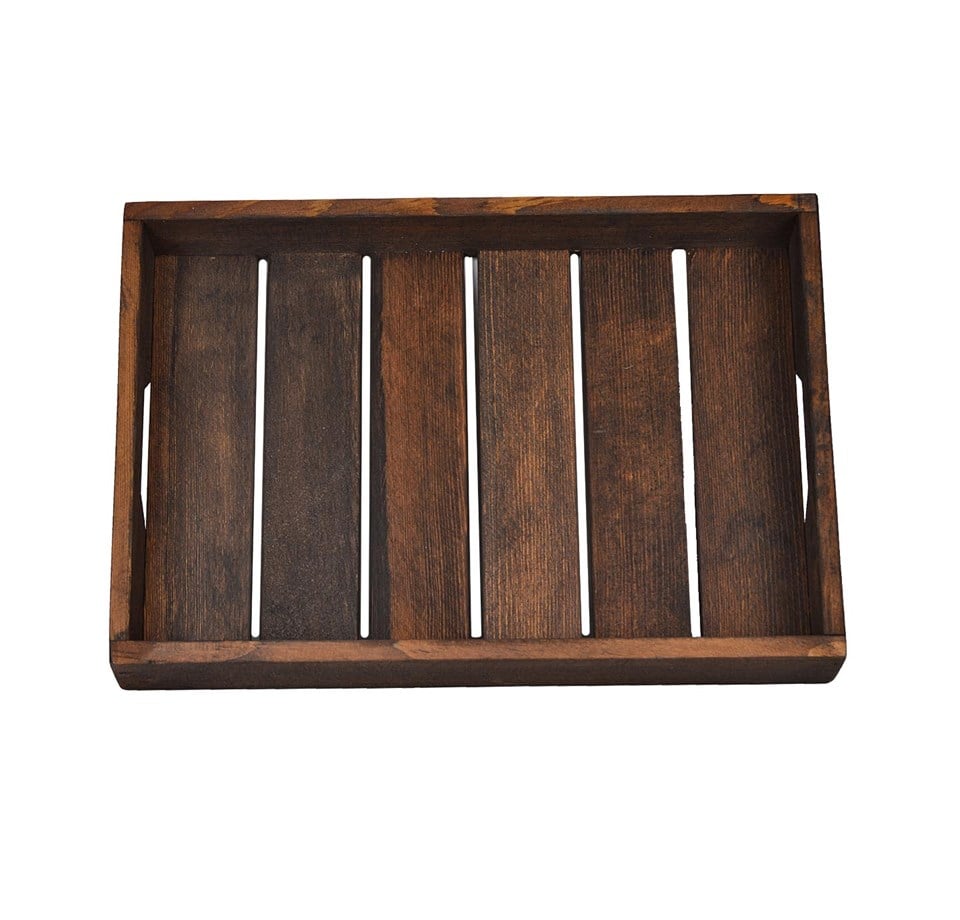 Country Ceviz Ahşap Dekoratif tepsi