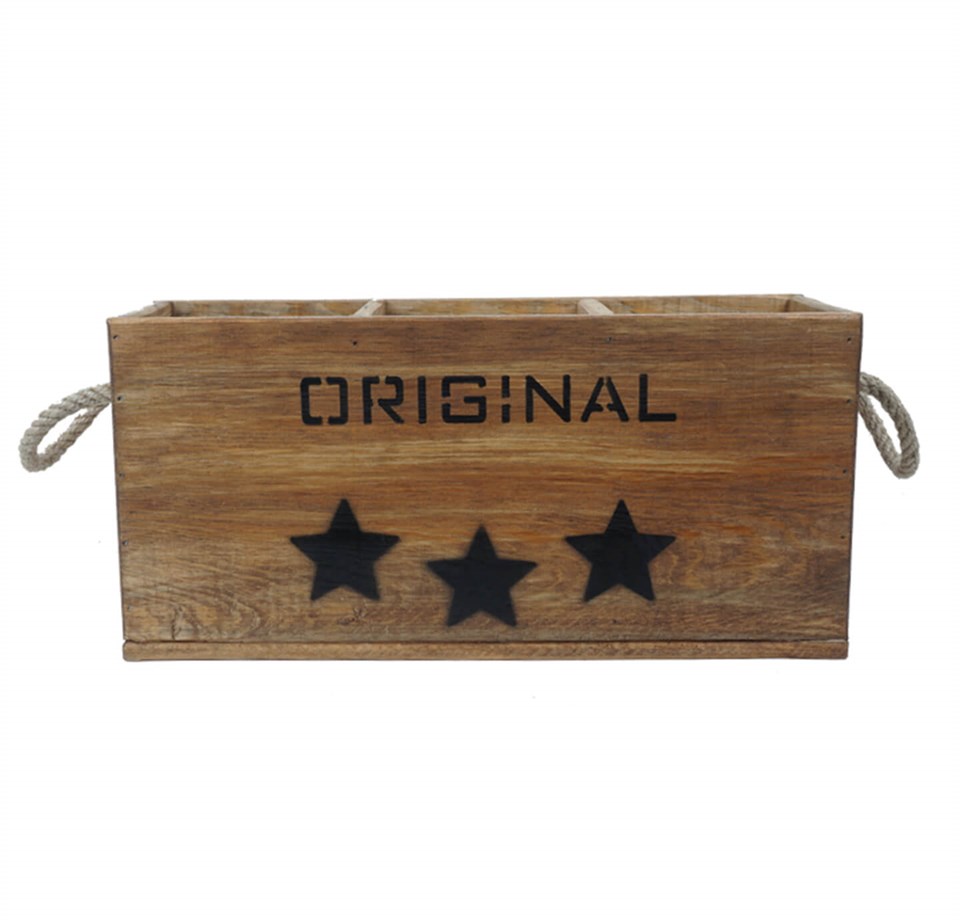 Original Dekoratif Ahşap Şişe Saklama