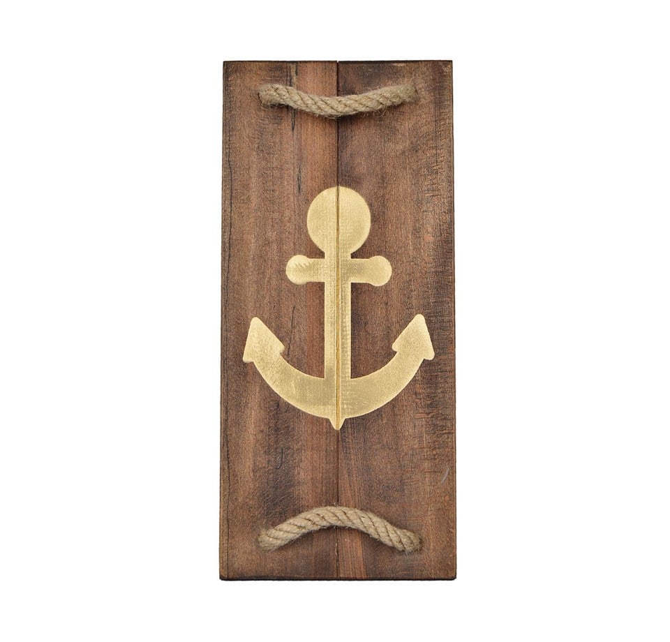 Anchor Dekoratif Ahşap Halatlı Tepsi