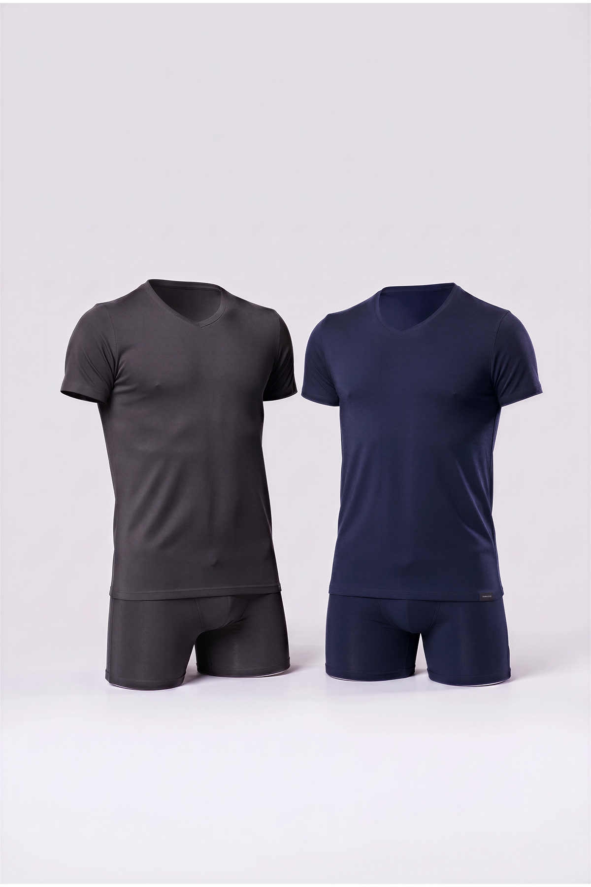 Doreanse Erkek %90 Pamuklu 2'li Yuvarlak Yaka Kısa Kollu T-Shirt 2800