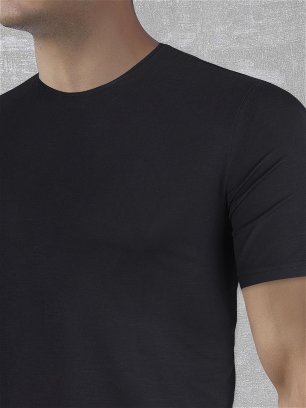 DOREANSE Erkek Basic Bisiklet Yaka T-Shirt 2566