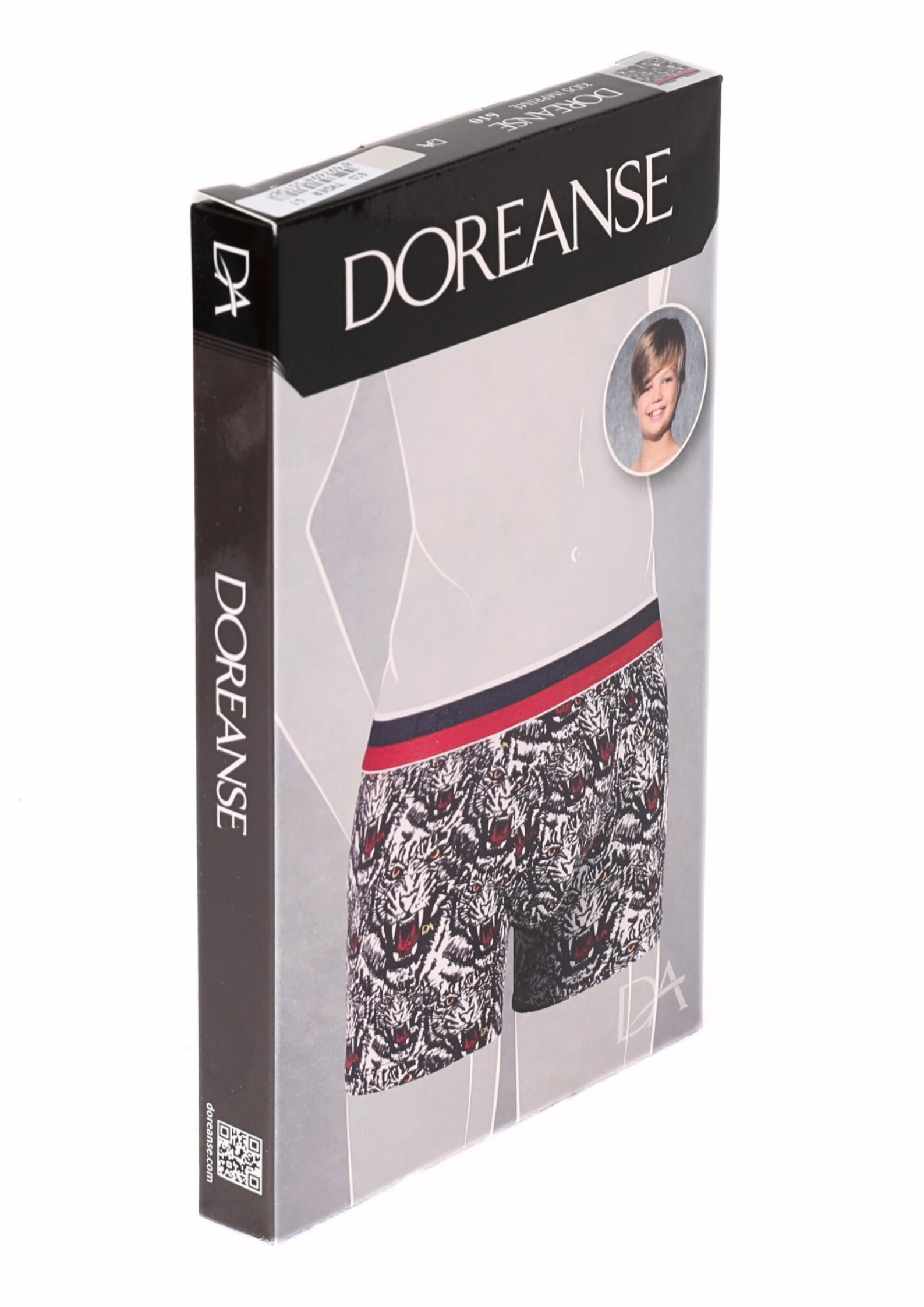 Doreanse Erkek Çocuk Modal Kaplan Baskılı Normal Paça Renkli Boxer 610