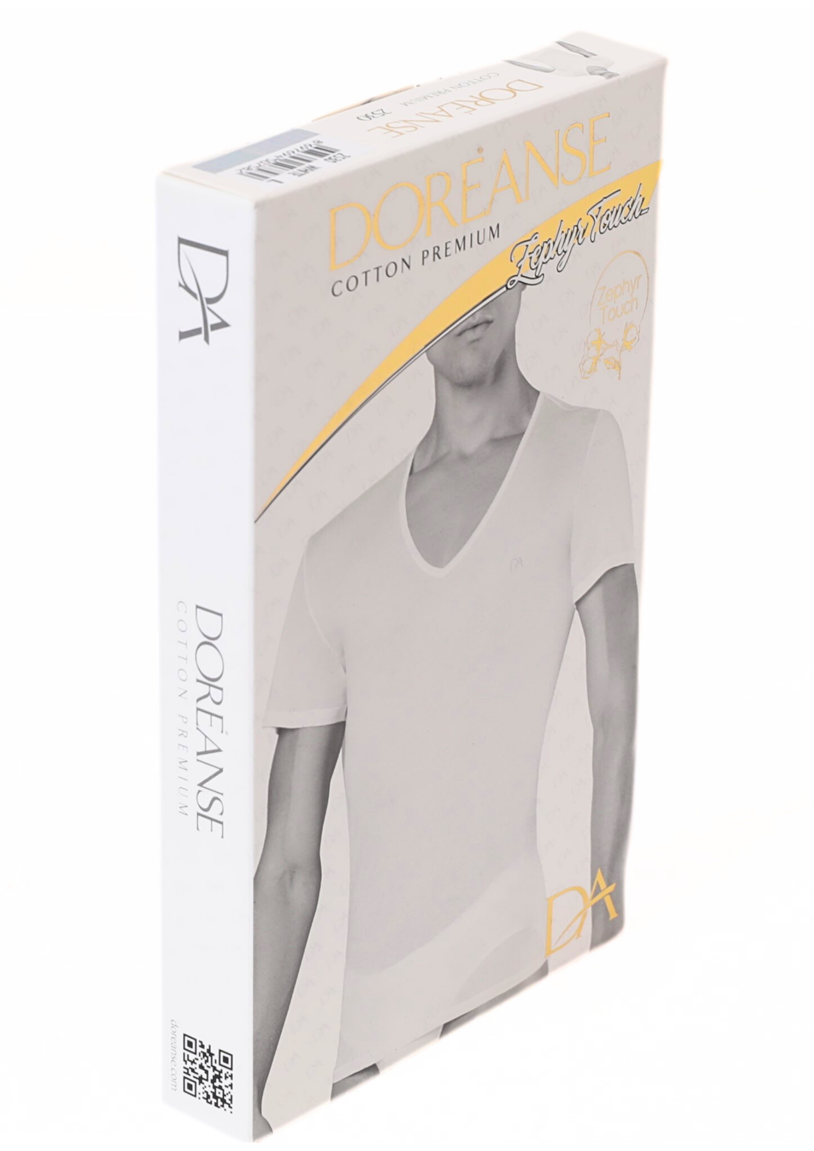 Doreanse Erkek Çok İnce ve Zarif Pamuk Kumaştan V Yaka Kısa Kol T Shirt 2530