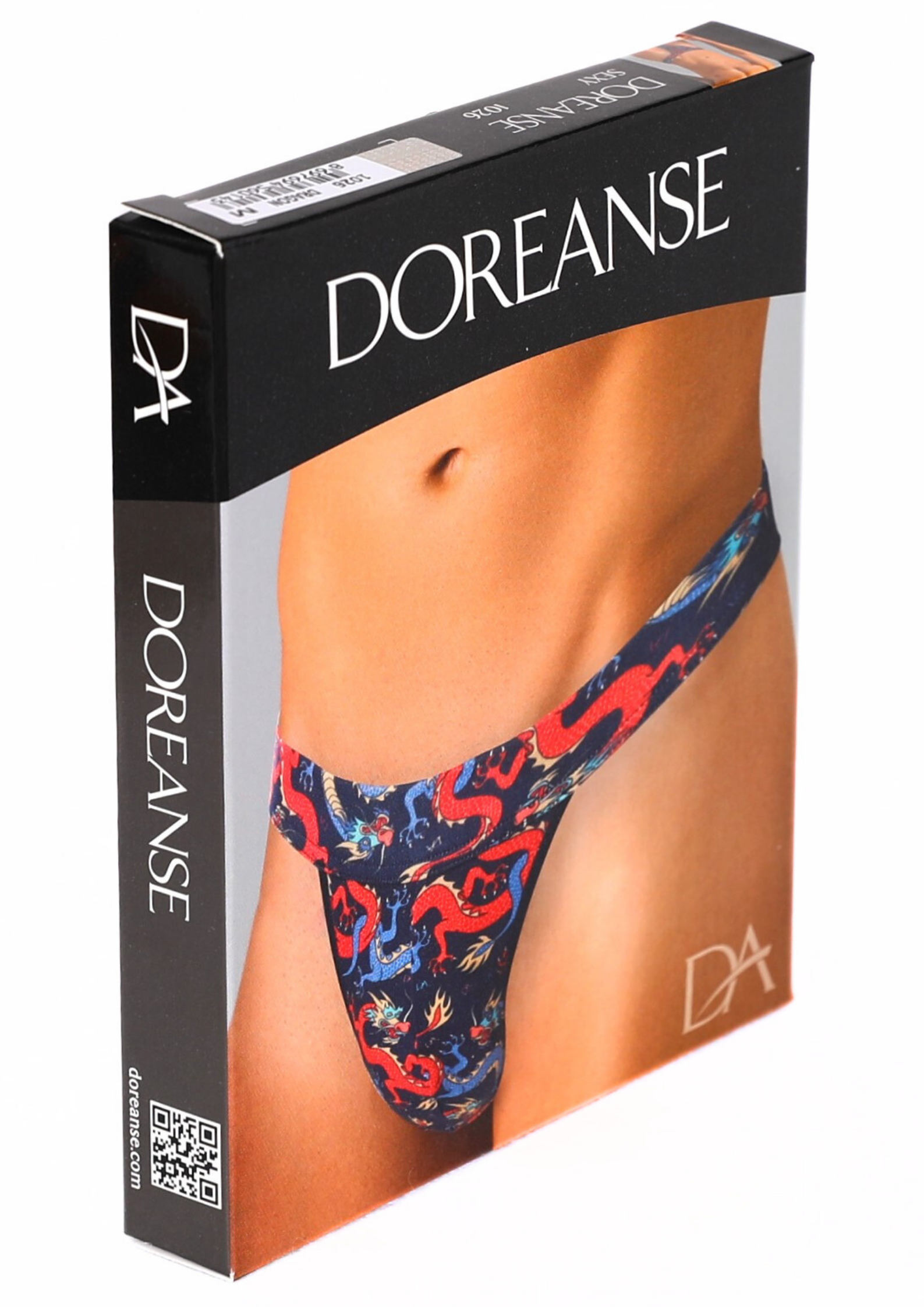 DOREANSE Erkek Fantezi Renkli Ejderha Desenli Jockstrap String 1026