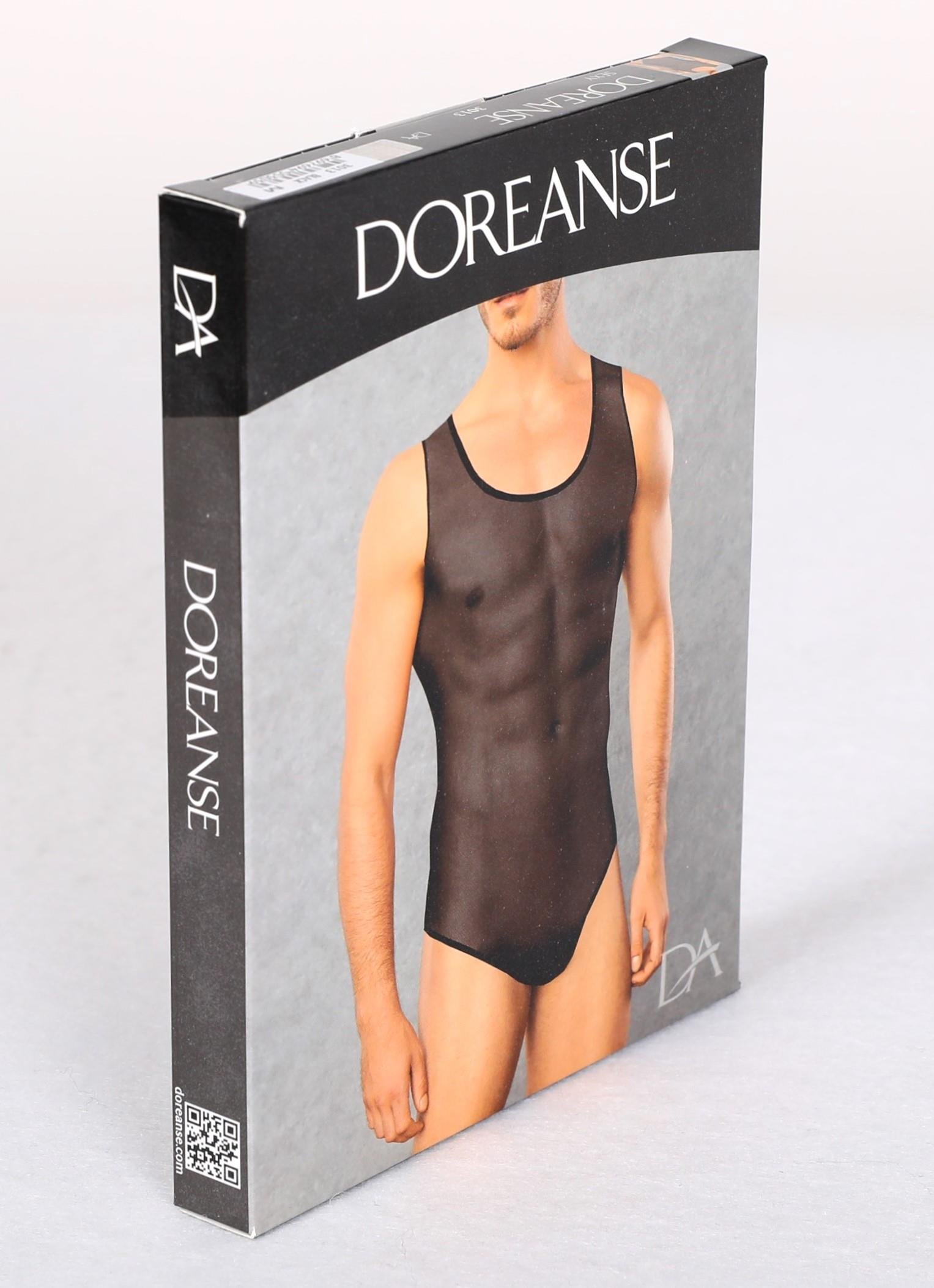 DOREANSE Erkek Fantezi Siyah Tül Body 3013