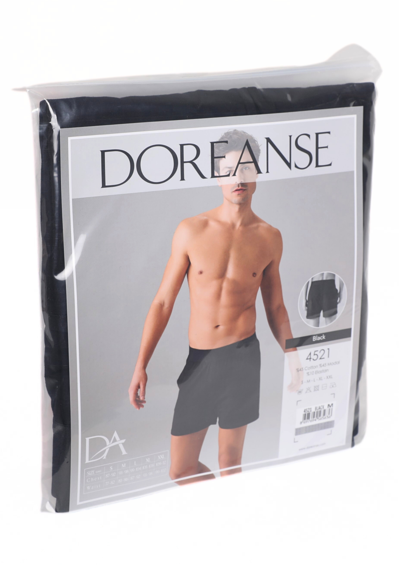 DOREANSE Erkek Geniş Bel Lastikli Rahat Kalıp Geniş Şort  4521