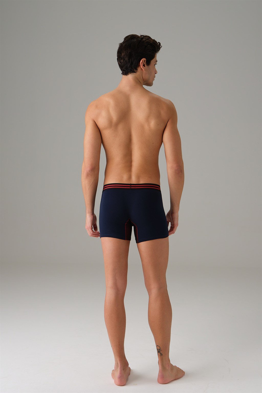 DOREANSE Erkek Marka Bel Bantlı Kırmızı Detaylı Boxer 1752