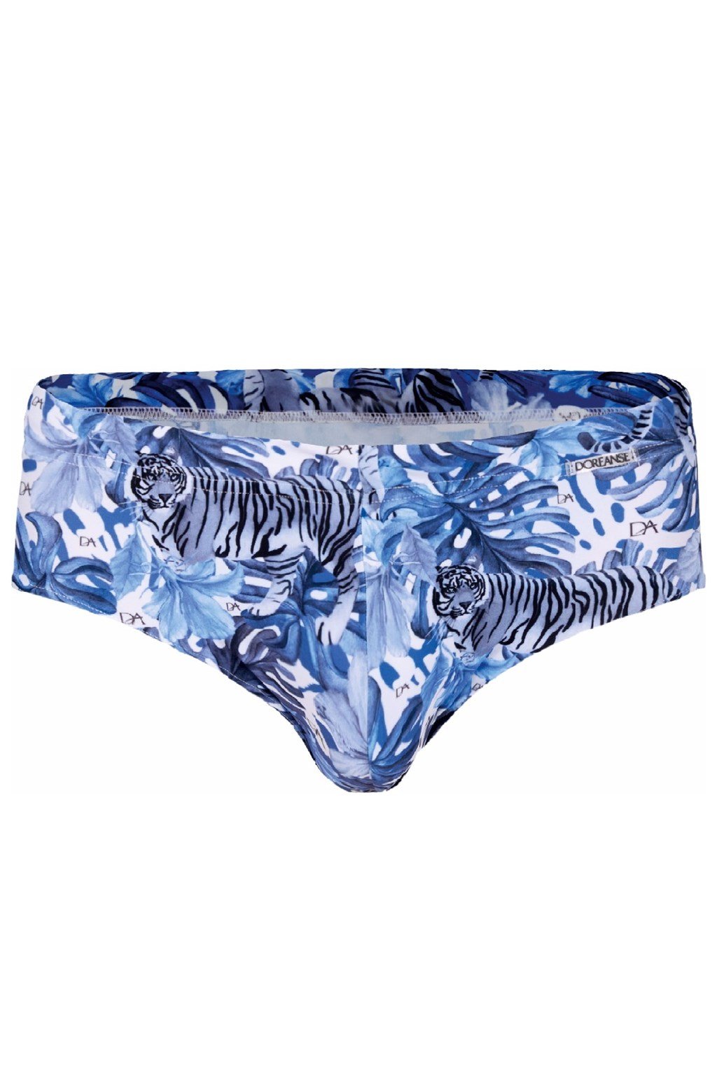 DOREANSE Erkek Mavi Desenli İpli Slip Mayo 3832