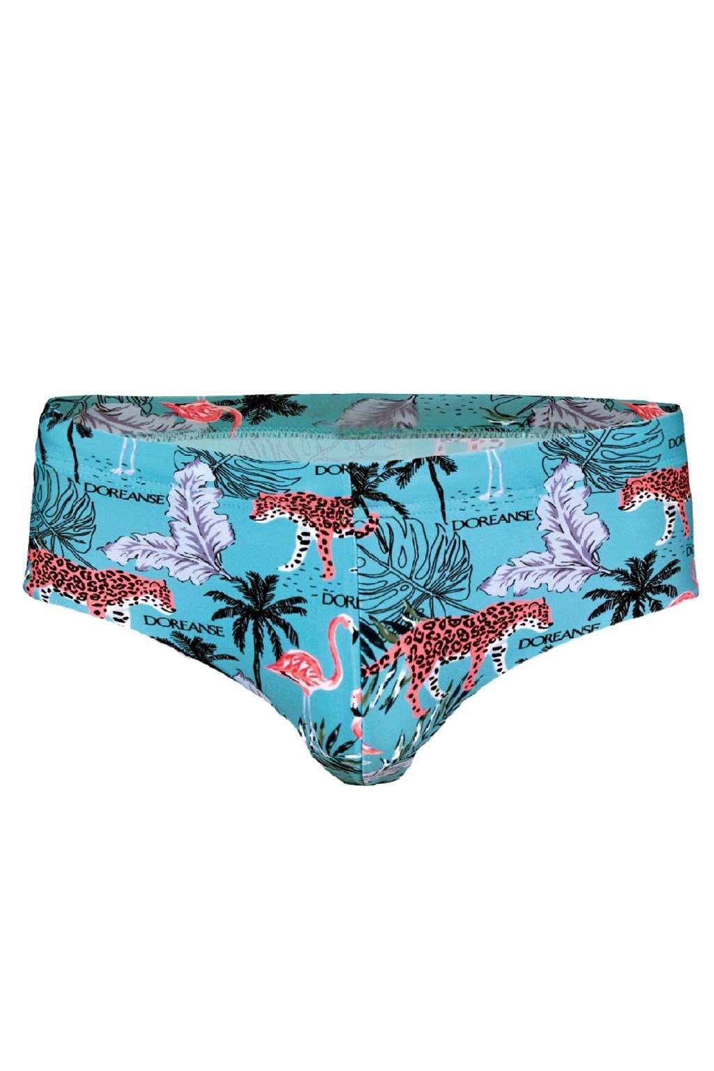 DOREANSE Erkek Mavi Desenli İpli Slip Mayo 3831