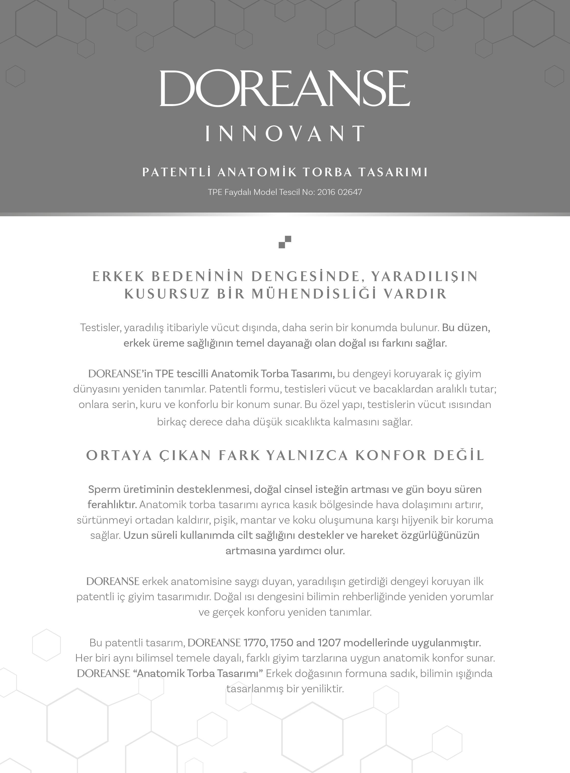 Doreanse Erkek Modal Adonis Torbalı  Mini Paça Boxer 1750