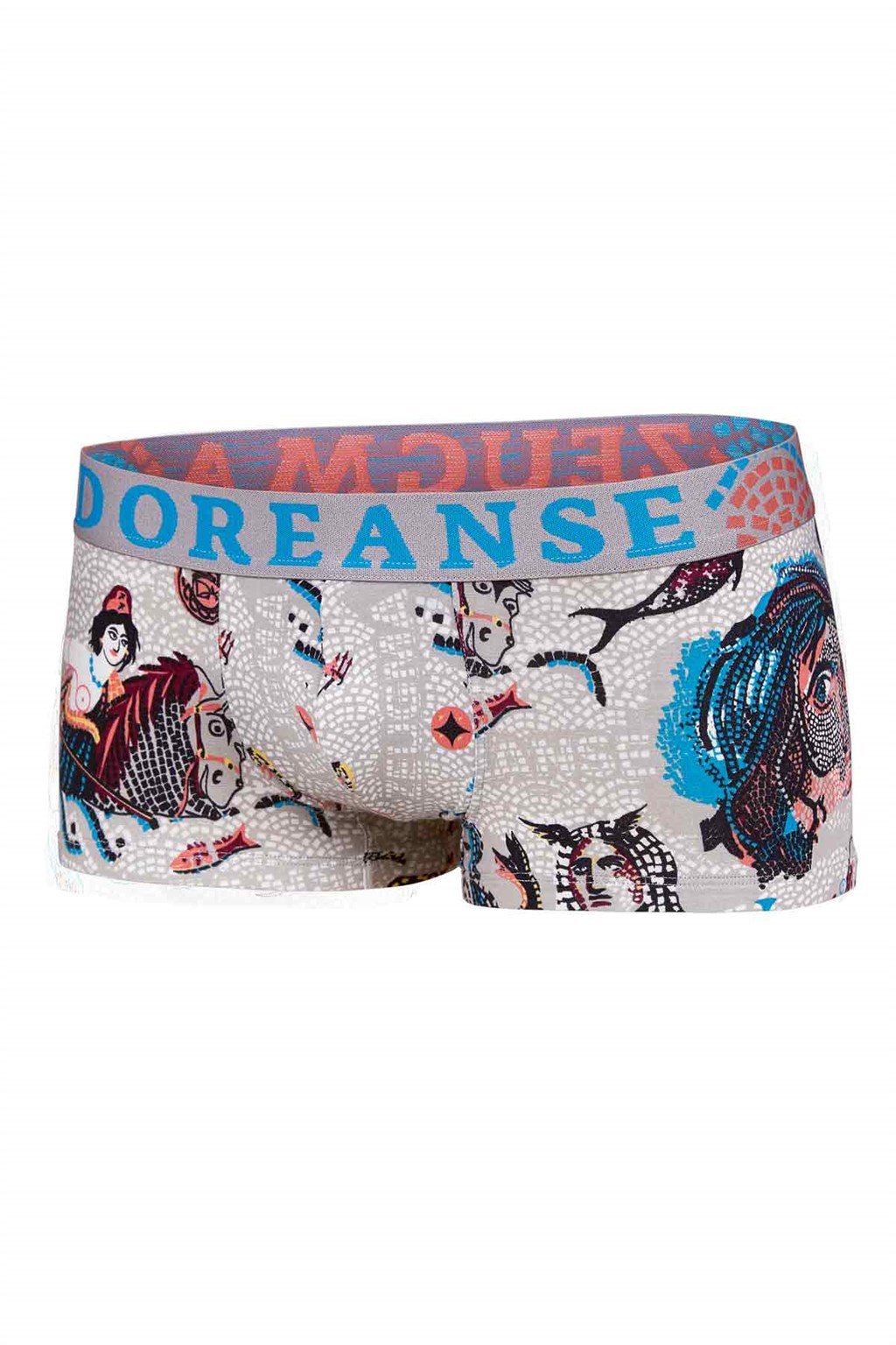 Doreanse Erkek Modal Baskılı Torbalı Renkli Mini Paça Boxer 1701