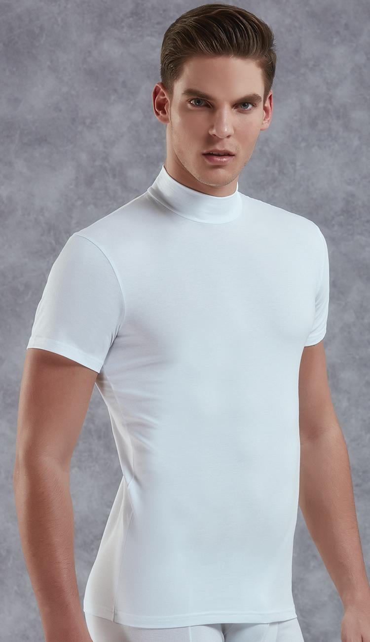 Doreanse Erkek Modal Boğazlı Yaka Kısa Kol T Shirt 2730