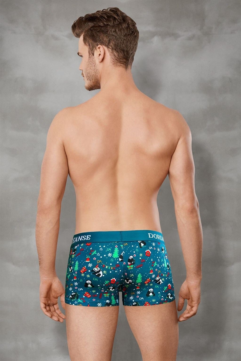 Doreanse Erkek Modal Çok Renkli Baskılı Torbalı  Mini Paça Boxer 1763