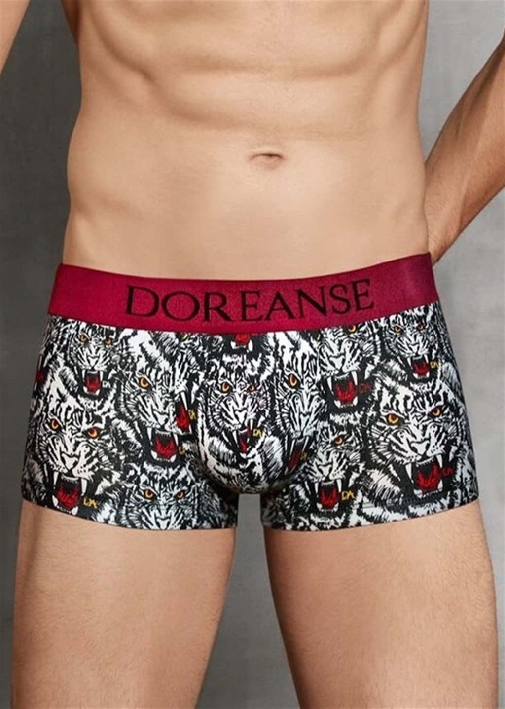Doreanse Erkek Modal Çok Renkli Baskılı Torbalı  Mini Paça Boxer 1712