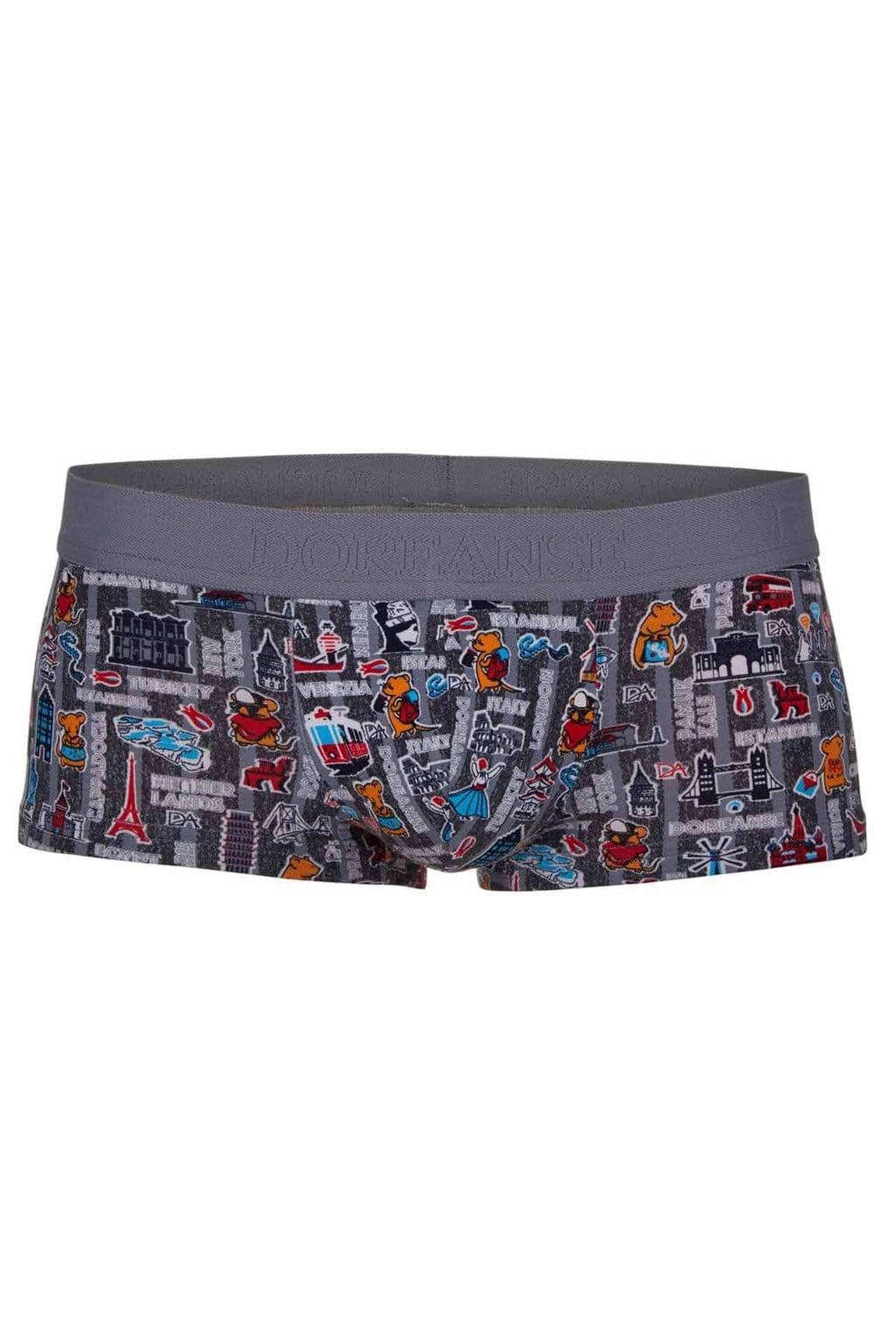 Doreanse Erkek Modal Çok Renkli Baskılı Torbalı  Mini Paça Boxer 1702