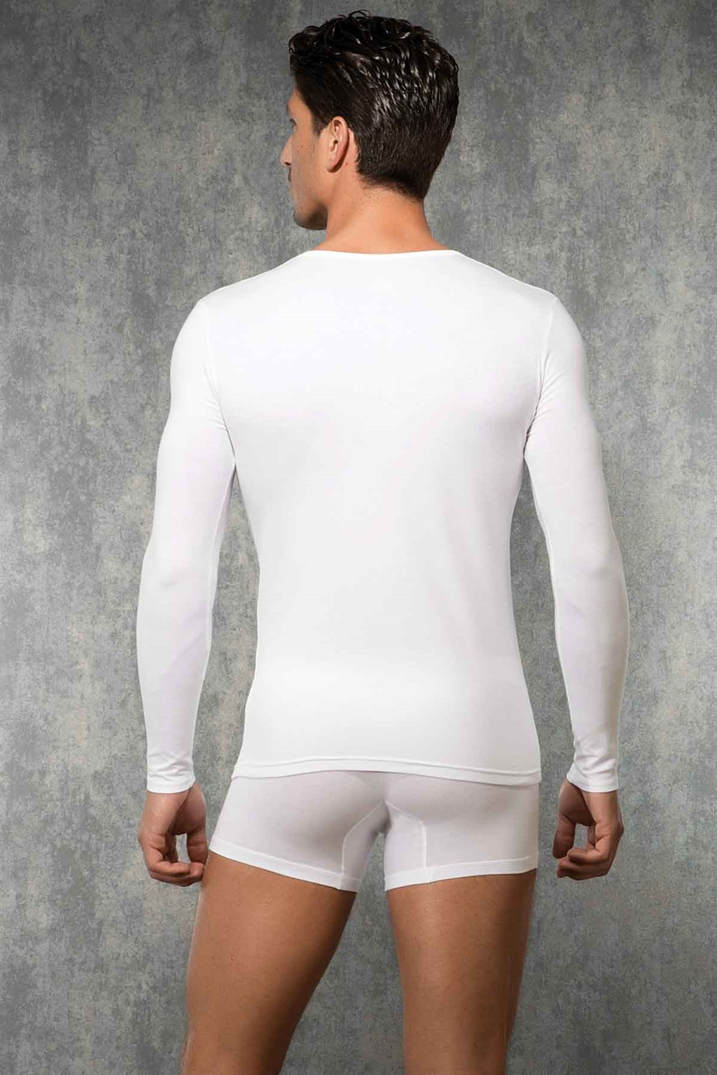 Doreanse Erkek Modal Derin V Yaka Uzun Kol T Shirt 2920
