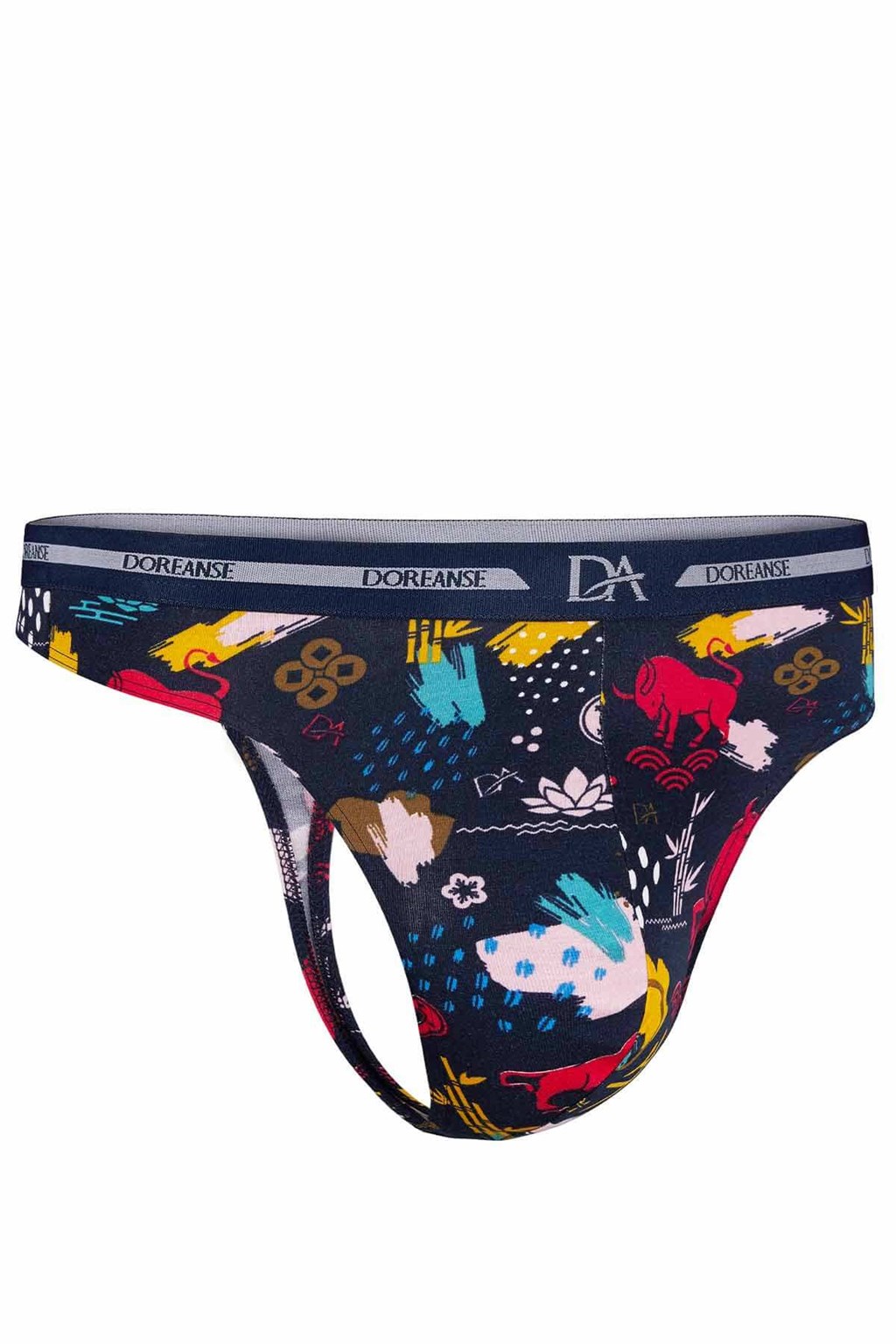 Doreanse Erkek Modal Fantazi String Baskılı Renkli Sexy Tanga 1264