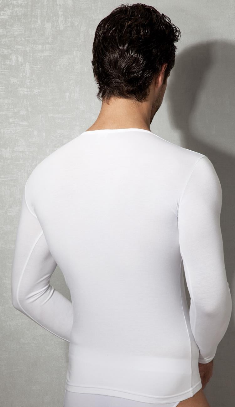 Doreanse Erkek Modal Geniş Yaka Uzun Kol T Shirt 2955