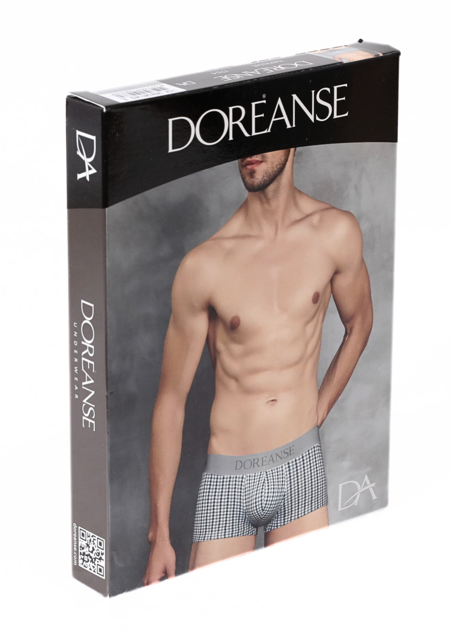 Doreanse Erkek Modal Pötikare Desenli Torbalı  Mini Paça Boxer 1764