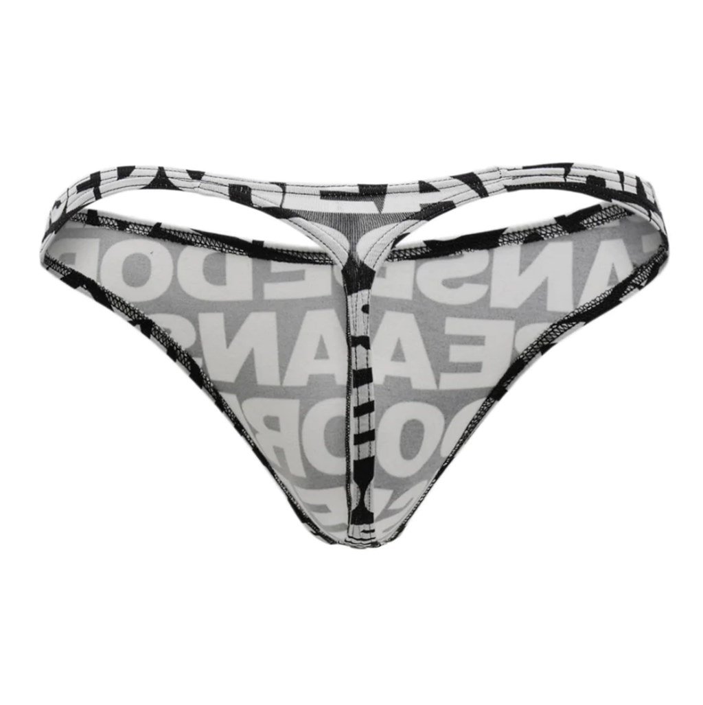 Doreanse Erkek Modal Siyah Beyaz Doreanse Baskılı String Tanga 1369
