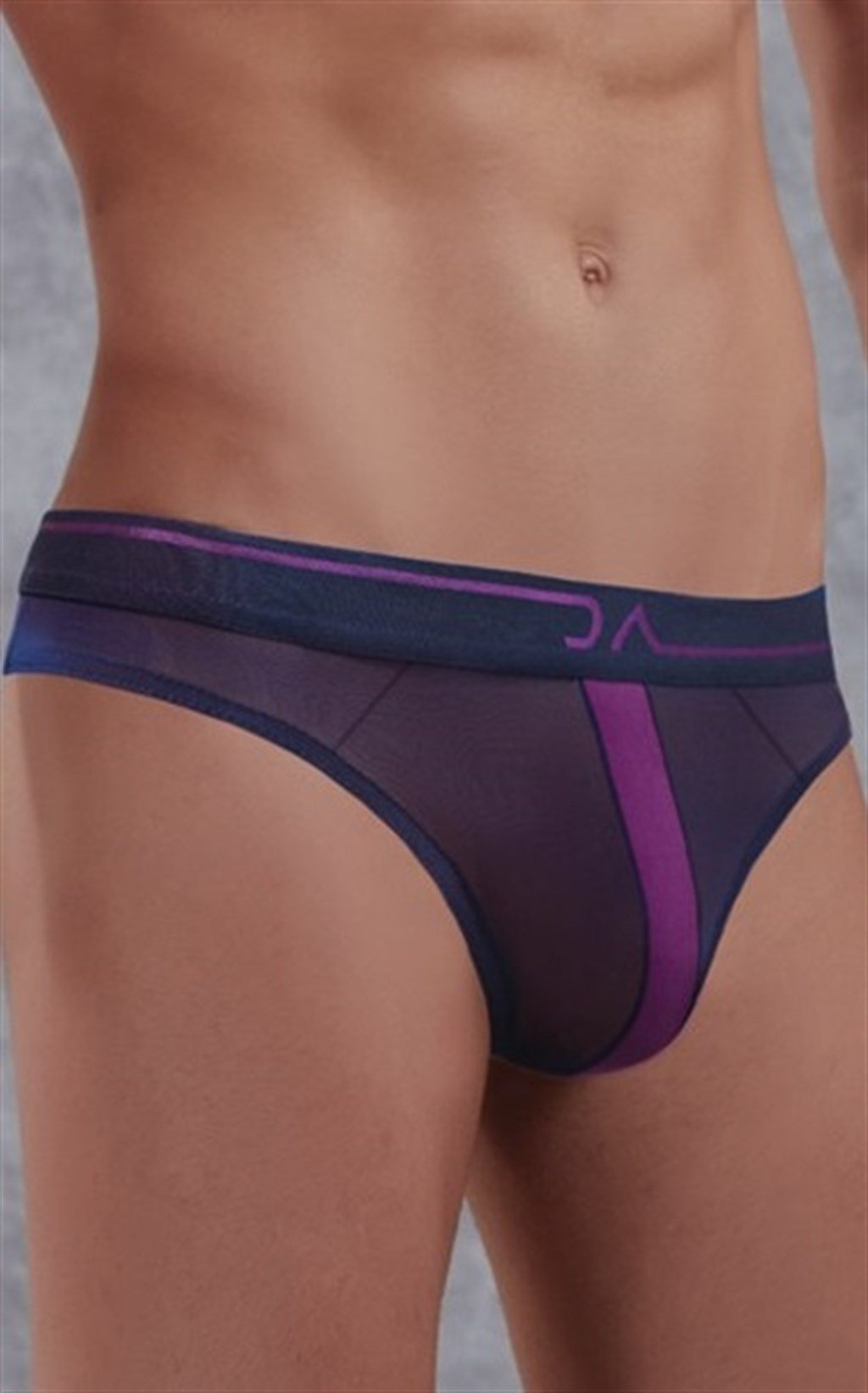 Doreanse Erkek Polyamid Lacivert Transparan Tanga String 1286