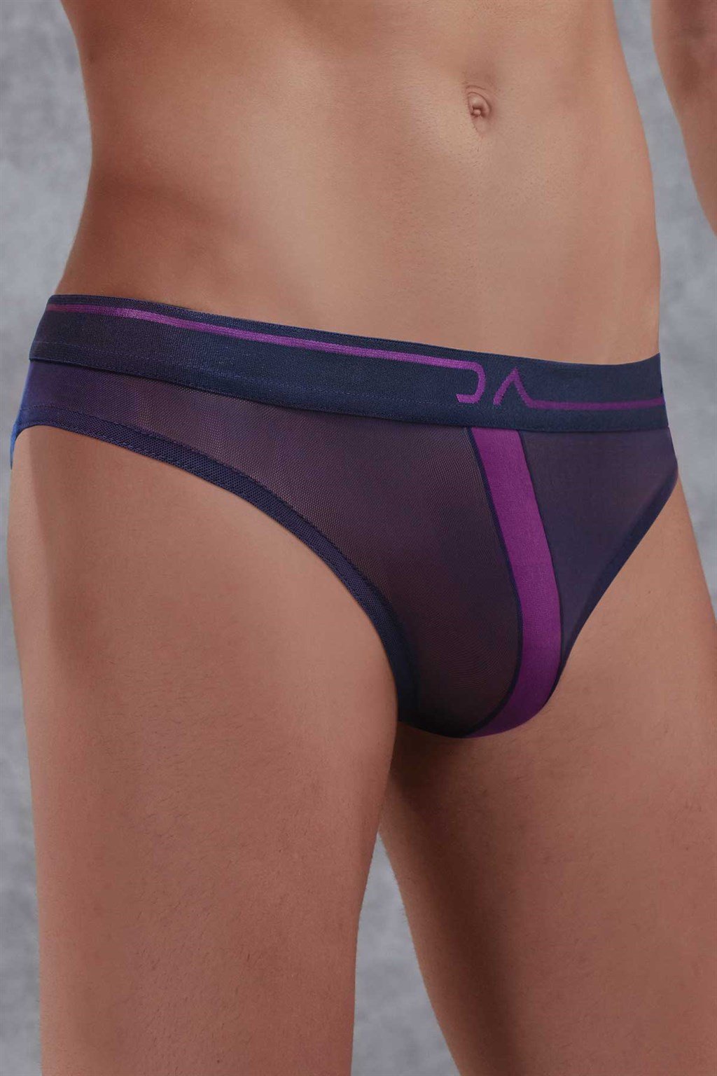 Doreanse Erkek Polyamid Lacivert Transparan Külot Slip 1347