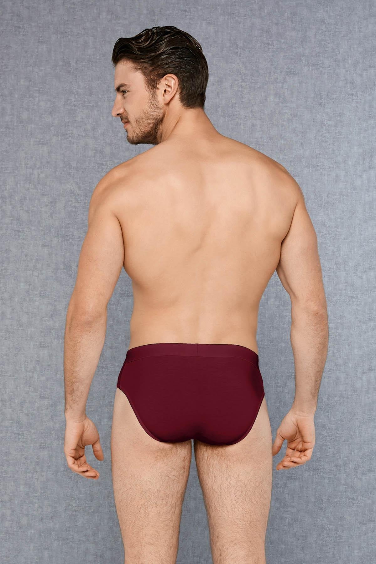 Doreanse Erkek Renkli Pamuklu Bel Bandı 3'lü Slip Külot 1327