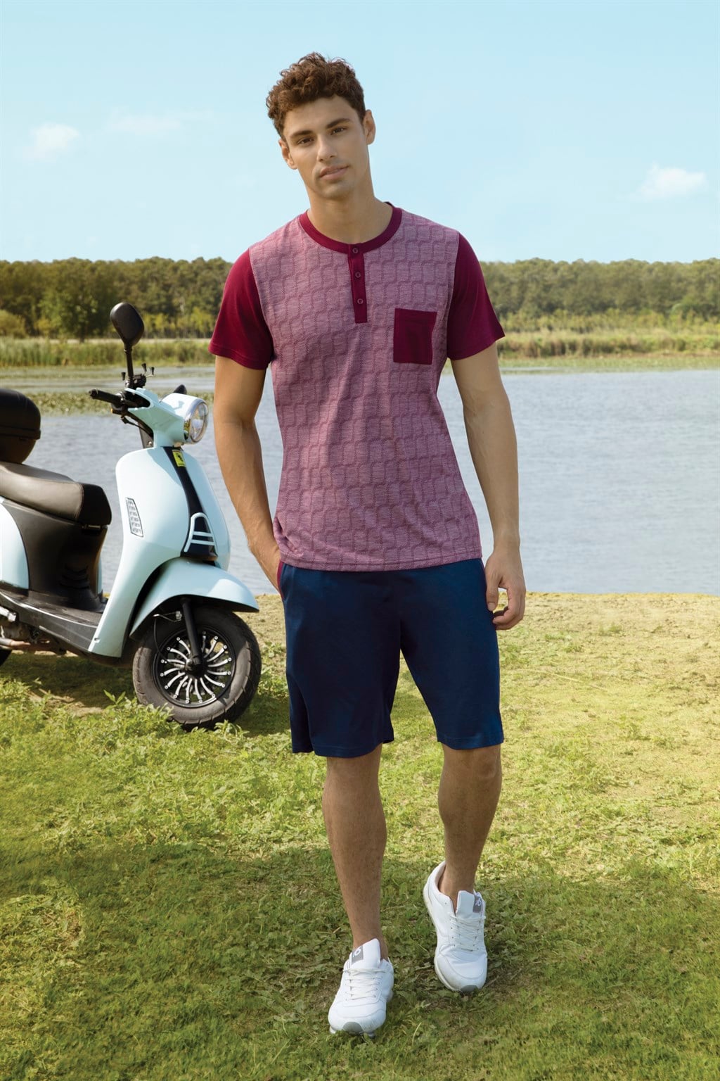 DOREANSE Erkek T-SHIRT & PANTOLON - ŞORT 3LU TAKIM 4903