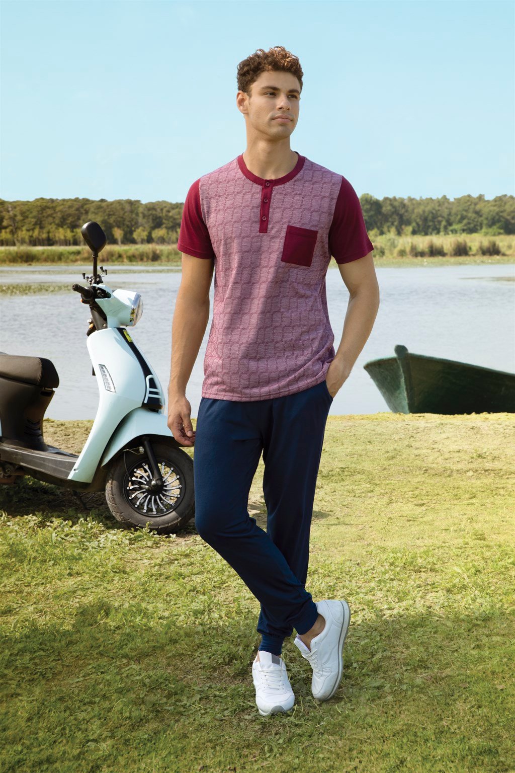 DOREANSE Erkek T-SHIRT & PANTOLON - ŞORT 3LU TAKIM 4903