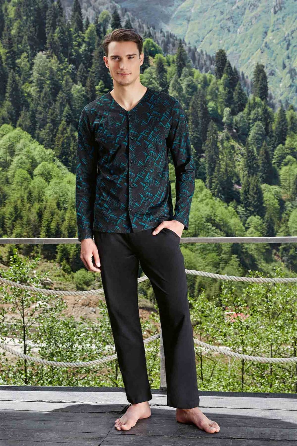 DOREANSE Erkek T-Shirt Pijama Takımı 4852