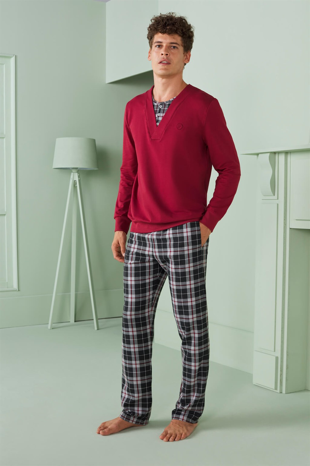 DOREANSE Erkek T-Shirt Pijama Takımı 4670