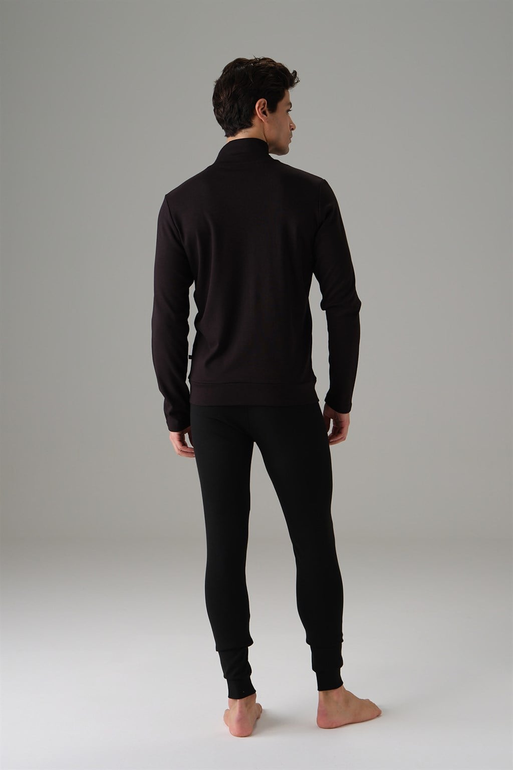 DOREANSE Erkek Termal Viloft Dik Yaka Fermuarlı Sweatshirt 2895
