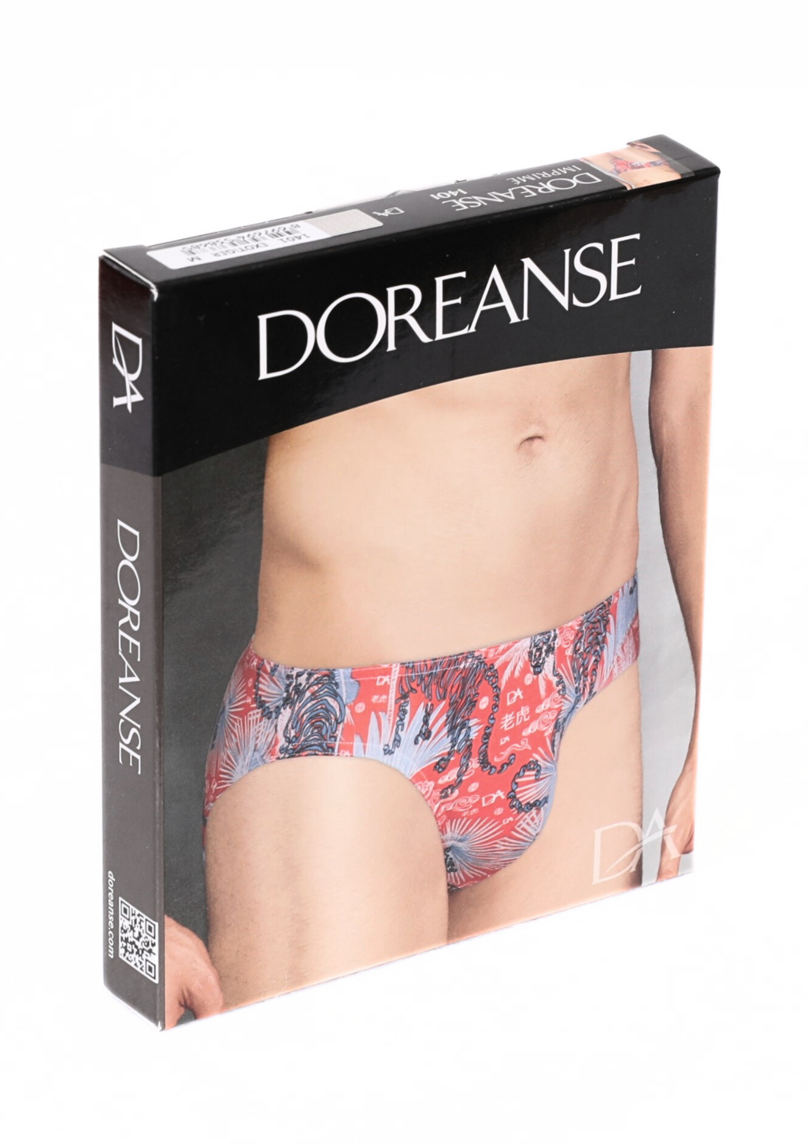 DOREANSE Erkek Turuncu Kaplan Desenli Slip 1401