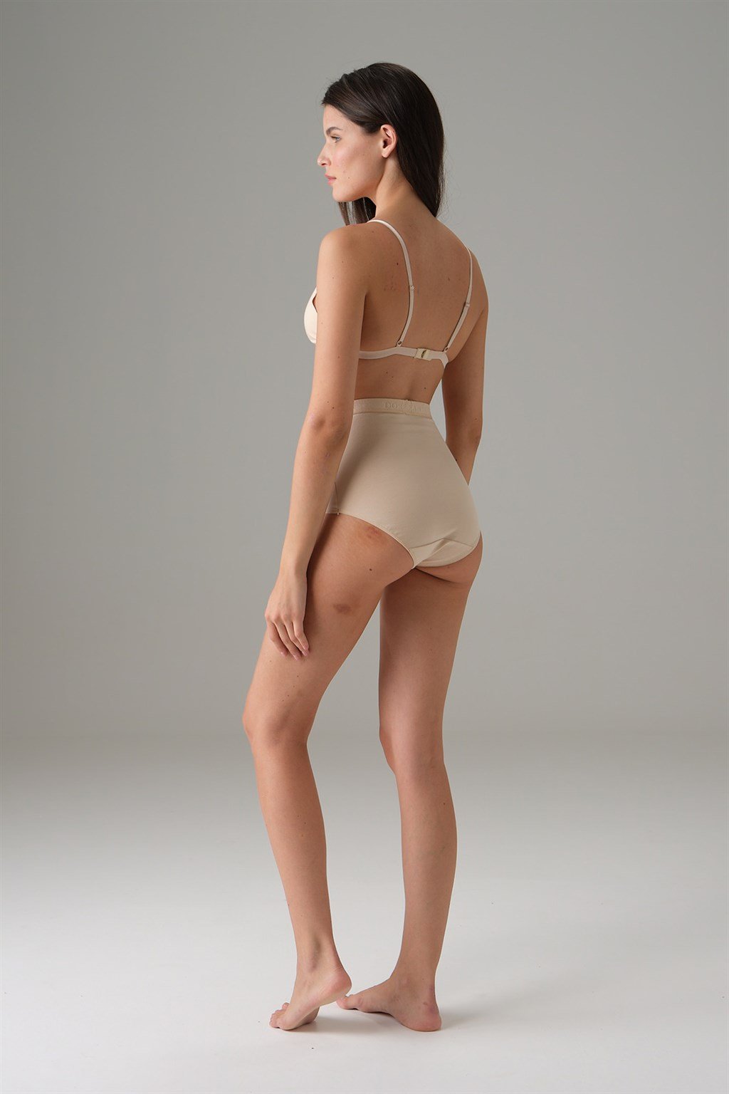 DOREANSE Kadın Büyük Beden Esnek Fit Yüksek Bel Slip Külot Korse 5980P