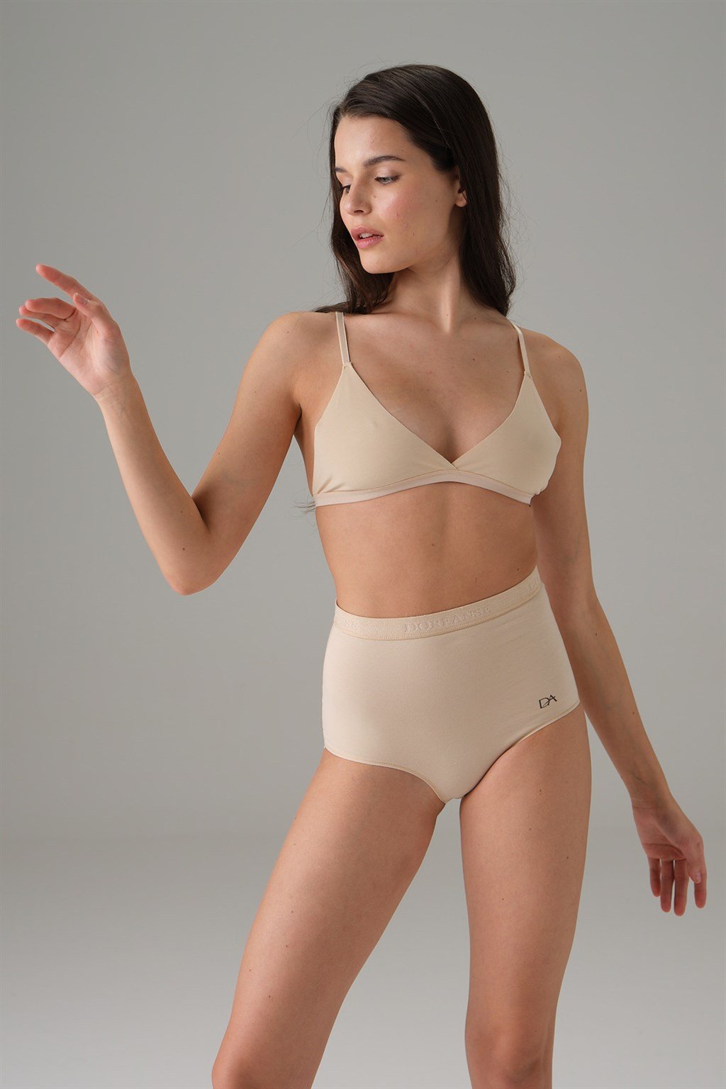 DOREANSE Kadın Büyük Beden Esnek Fit Yüksek Bel Slip Külot Korse 5980P