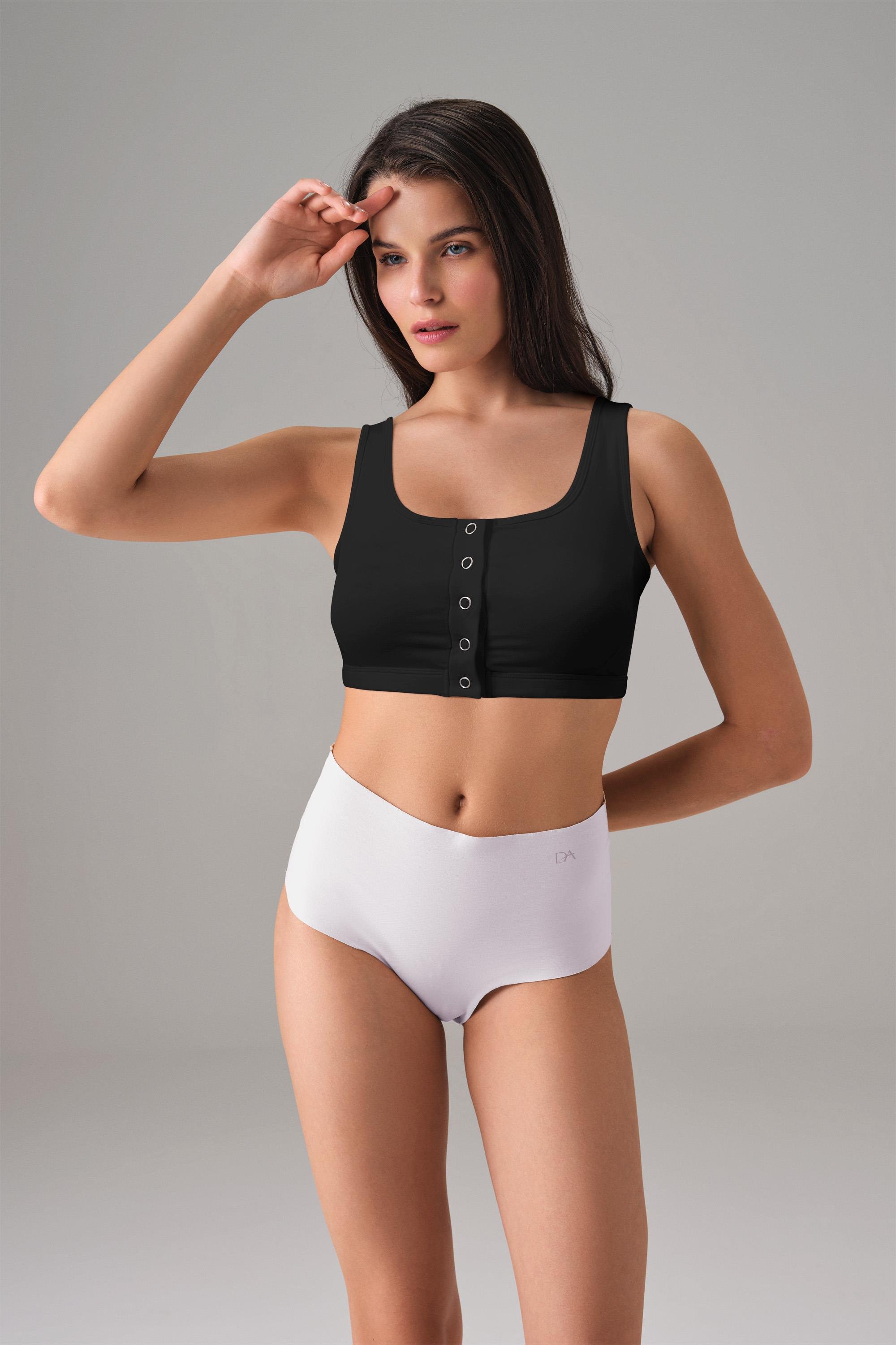 DOREANSE Kadın Çıtçıtlı Kaplı Spor Sütyen 5556