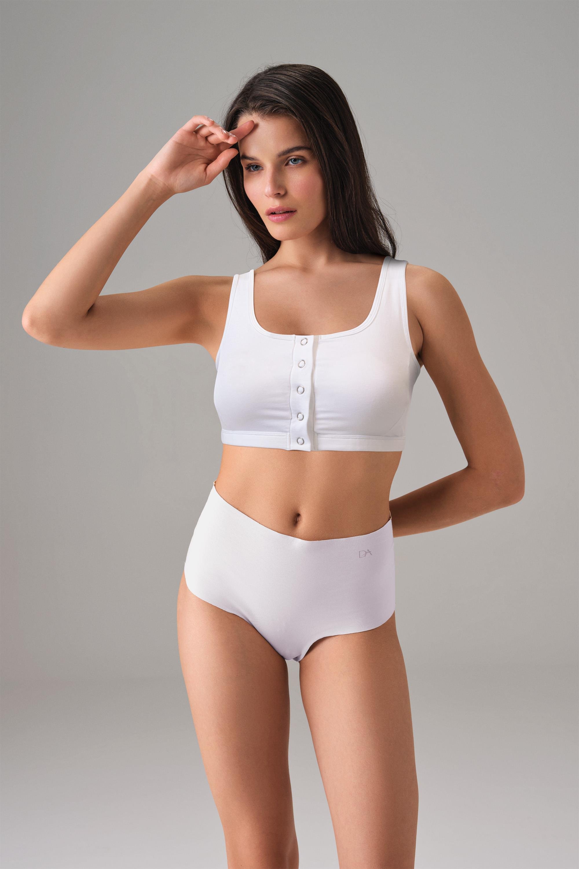DOREANSE Kadın Çıtçıtlı Kaplı Spor Sütyen 5556