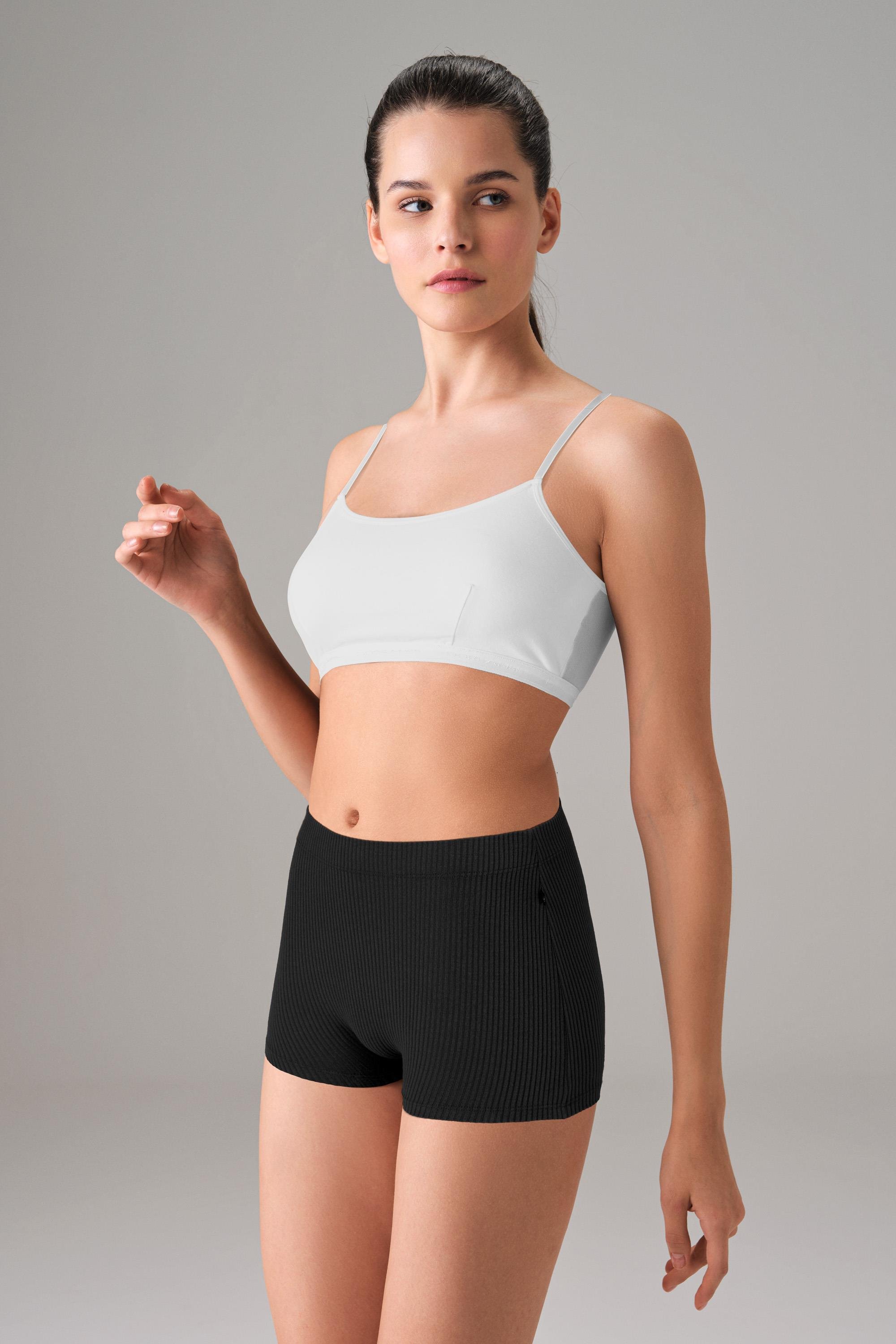 DOREANSE Kadın Fitilli Kaşkorse Mini Spor Şort 8162