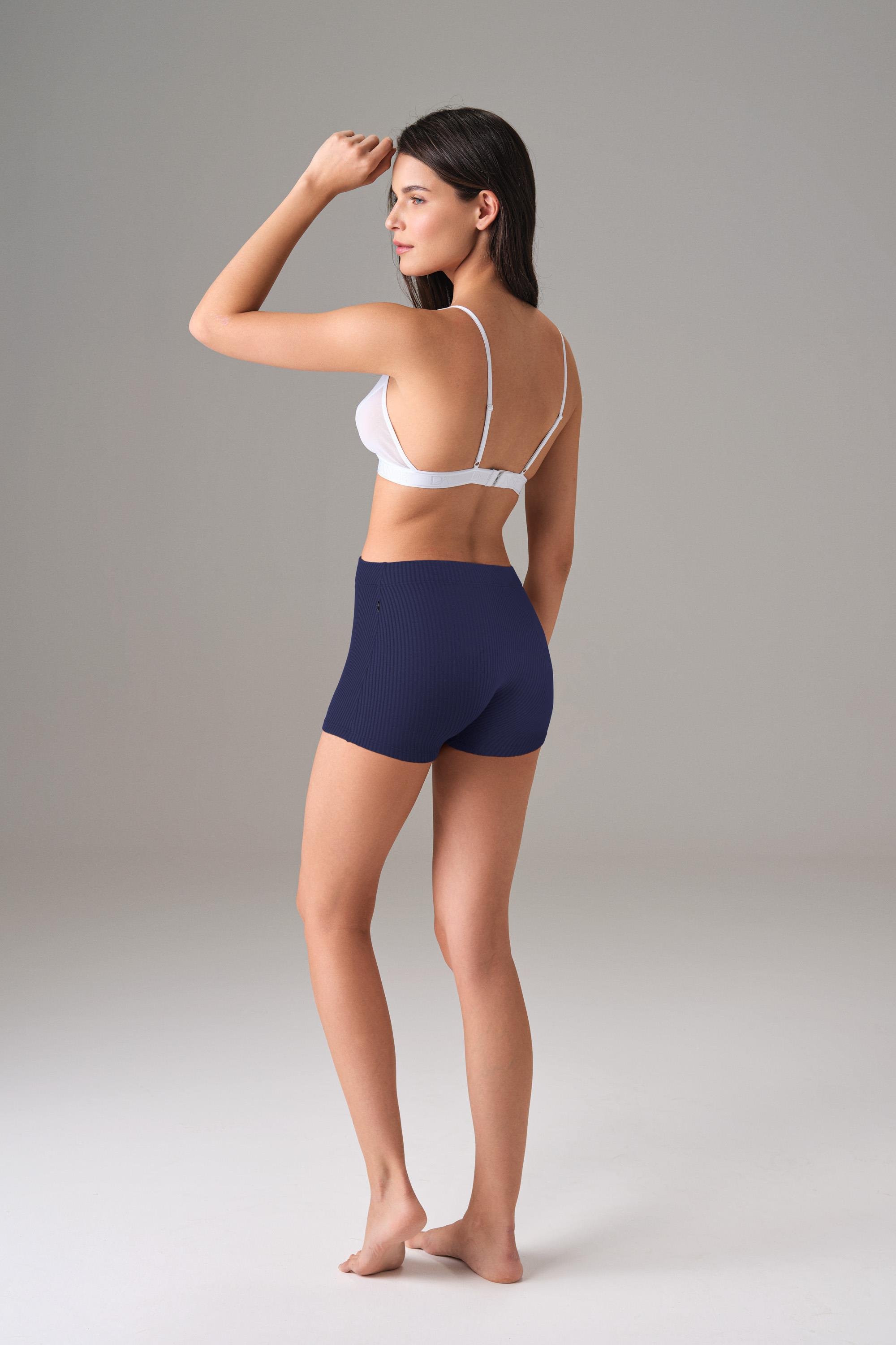 DOREANSE Kadın Fitilli Kaşkorse Mini Spor Şort 8162