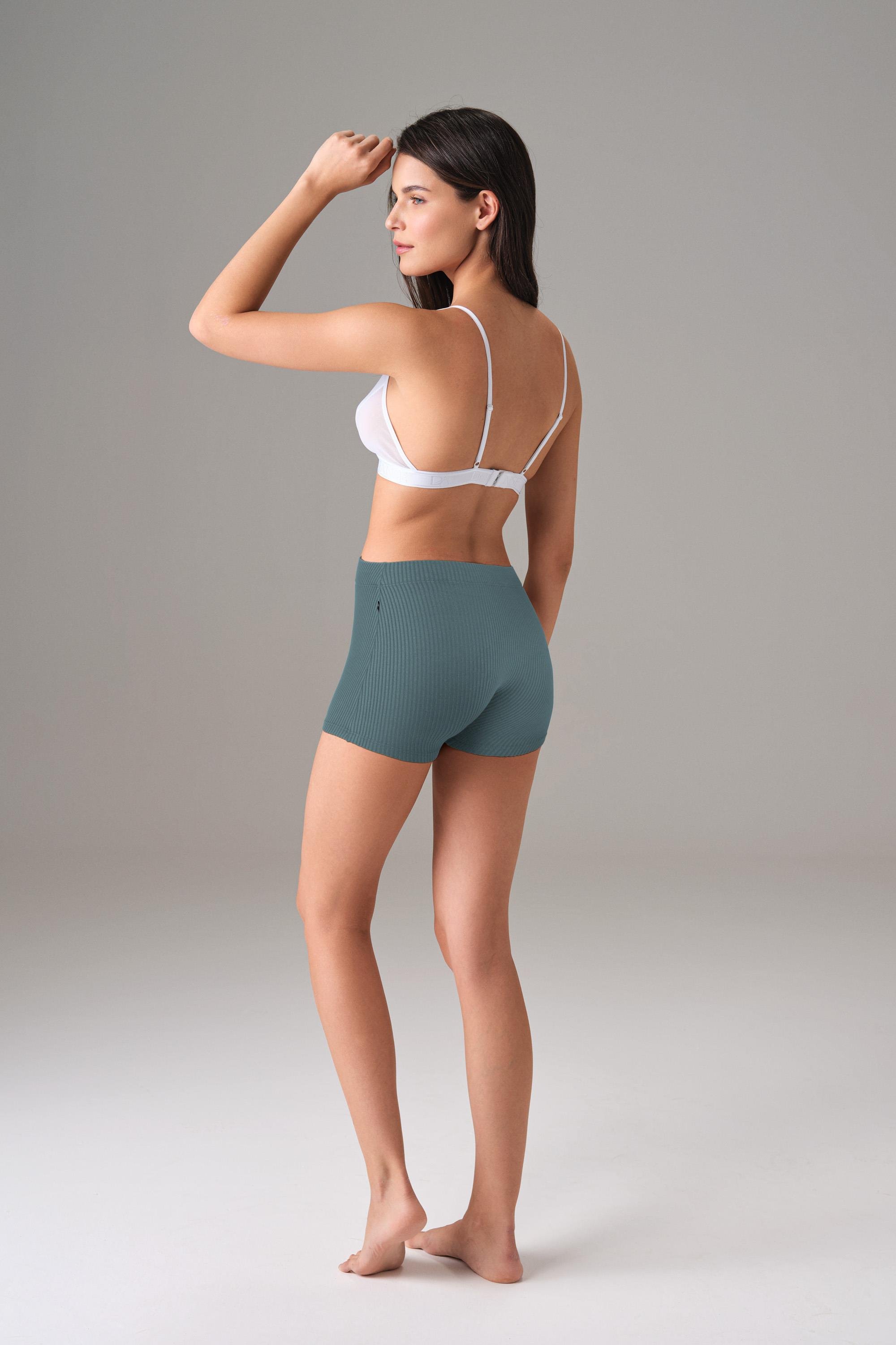 DOREANSE Kadın Fitilli Kaşkorse Mini Spor Şort 8162