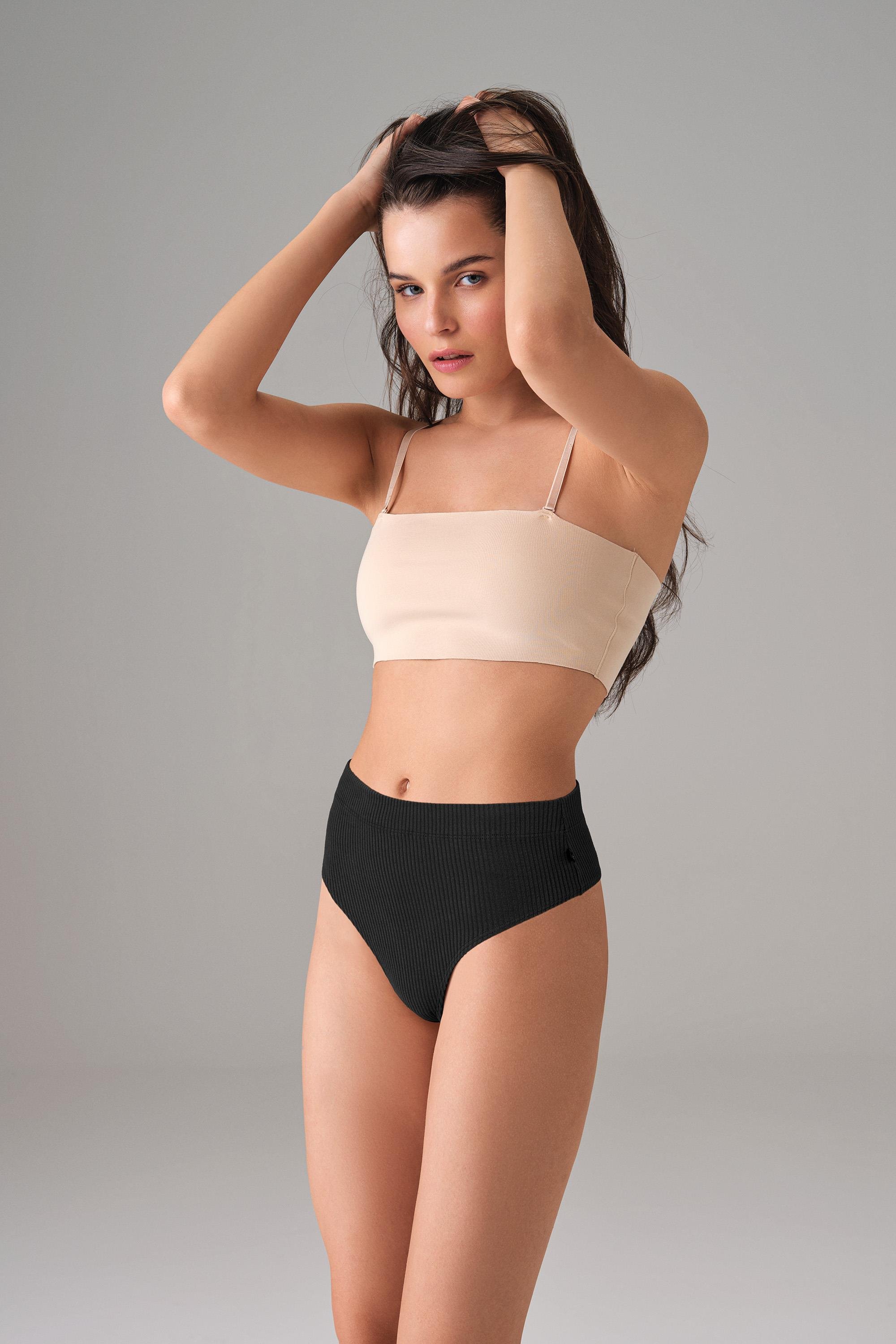 DOREANSE Kadın Fitilli Yüksek Bel Tanga String 6125