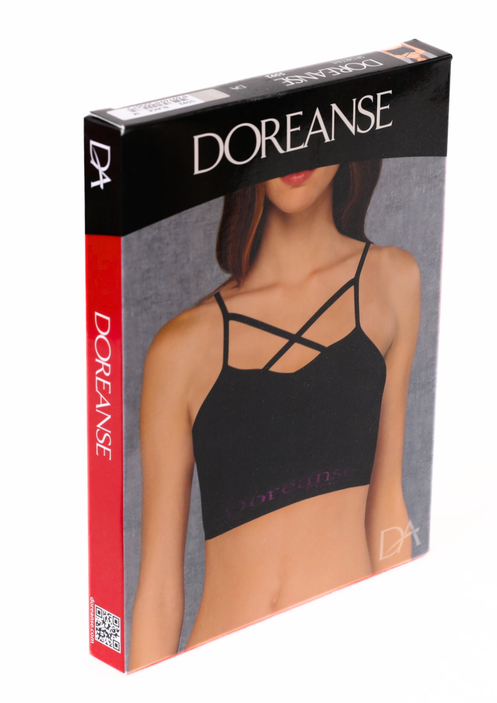 DOREANSE Kadın İnce Çapraz İp Dekolteli Sporcu Sütyen 5592