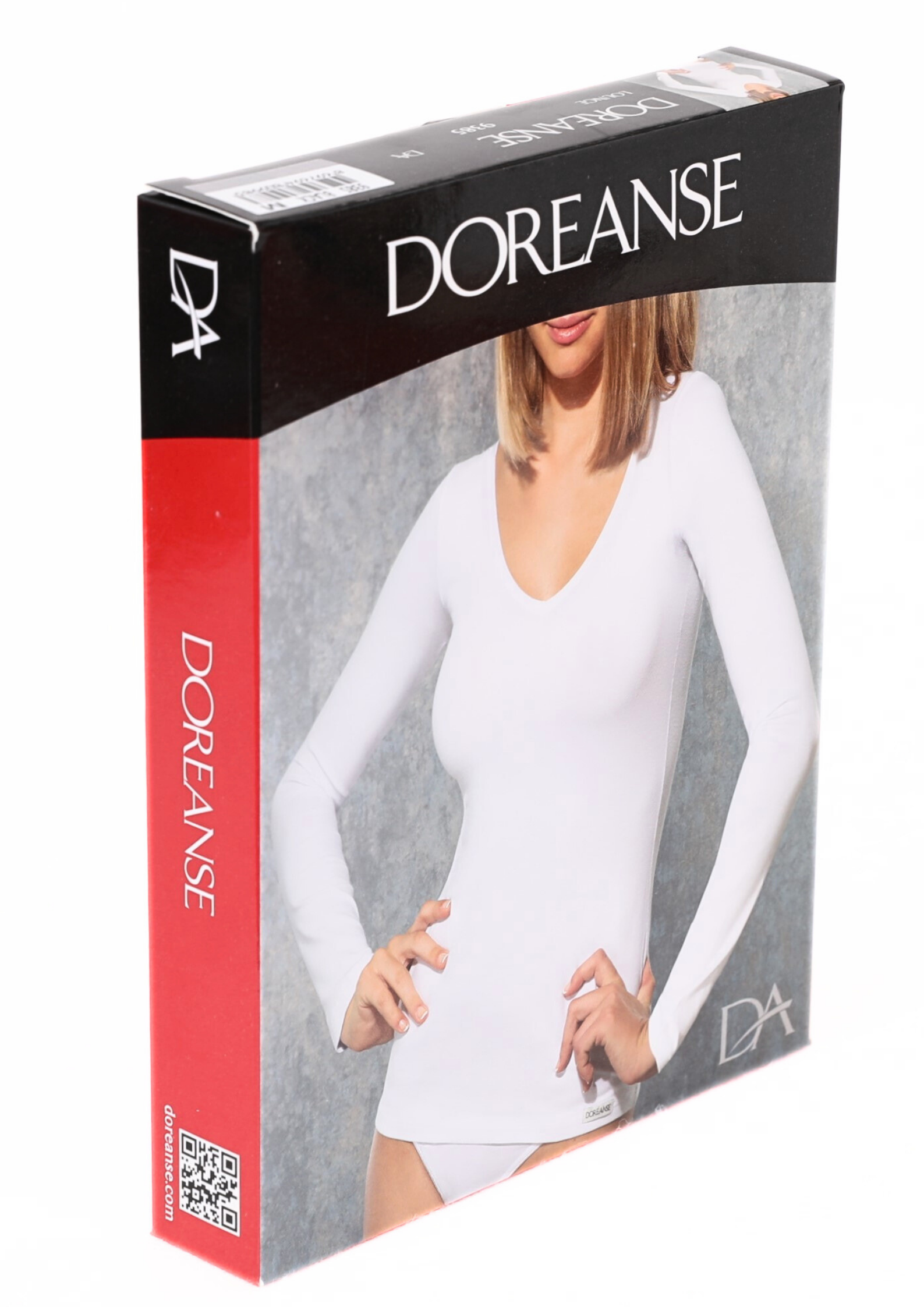 Doreanse Kadın Modal Derin V Yaka Uzun Kollu T Shirt 9385