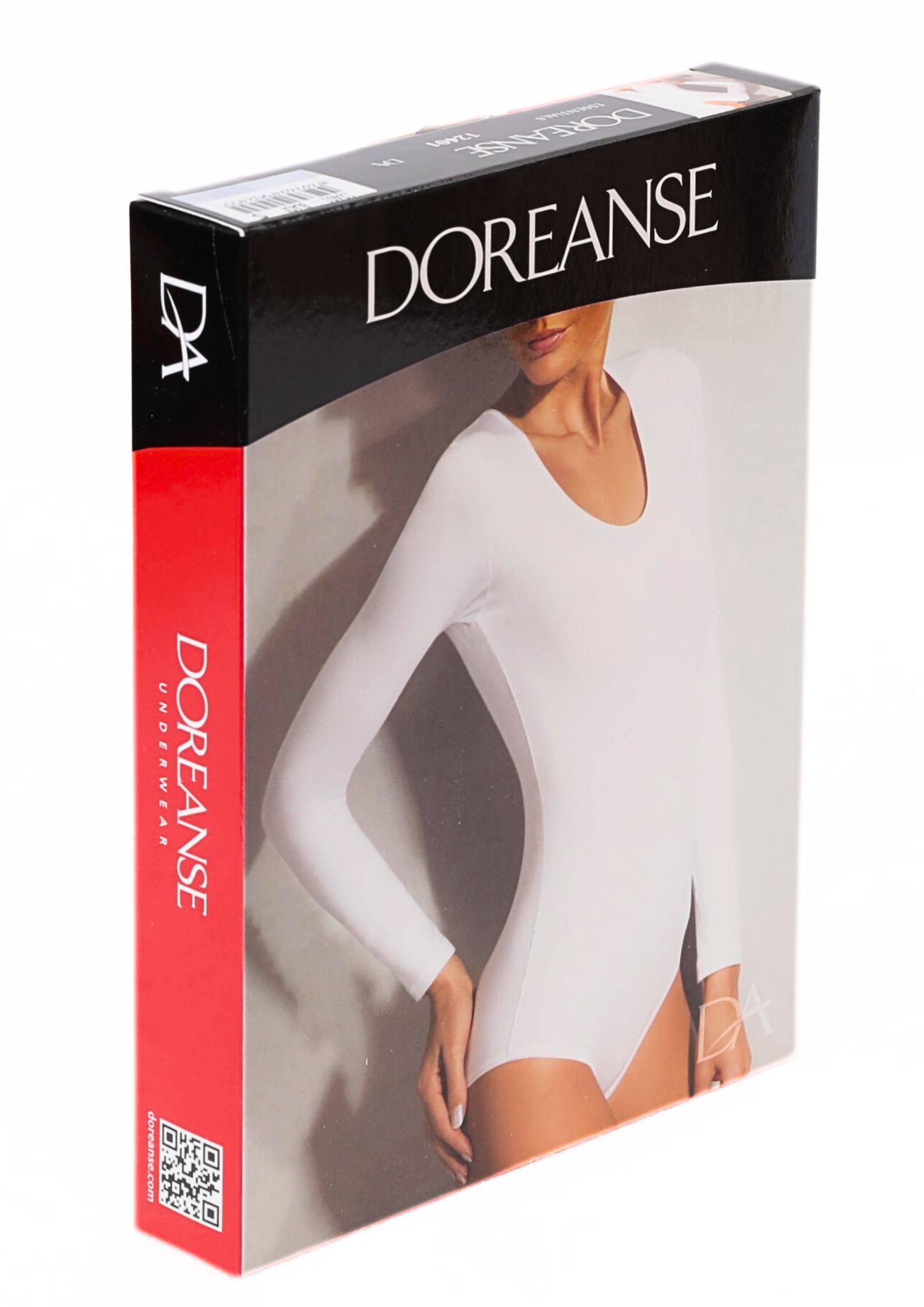Doreanse Kadın Modal Derin Yuvarlak Yaka Uzun Kollu Body 12401