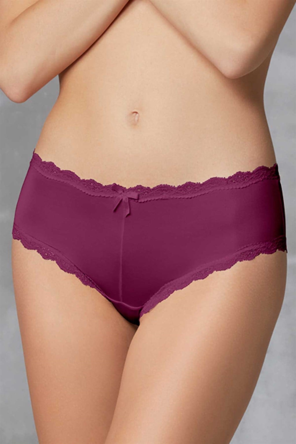 Doreanse Kadın Polyamid 3'lü Dantelli Çiçek Desenli Fiyonk Slip Külot 7157