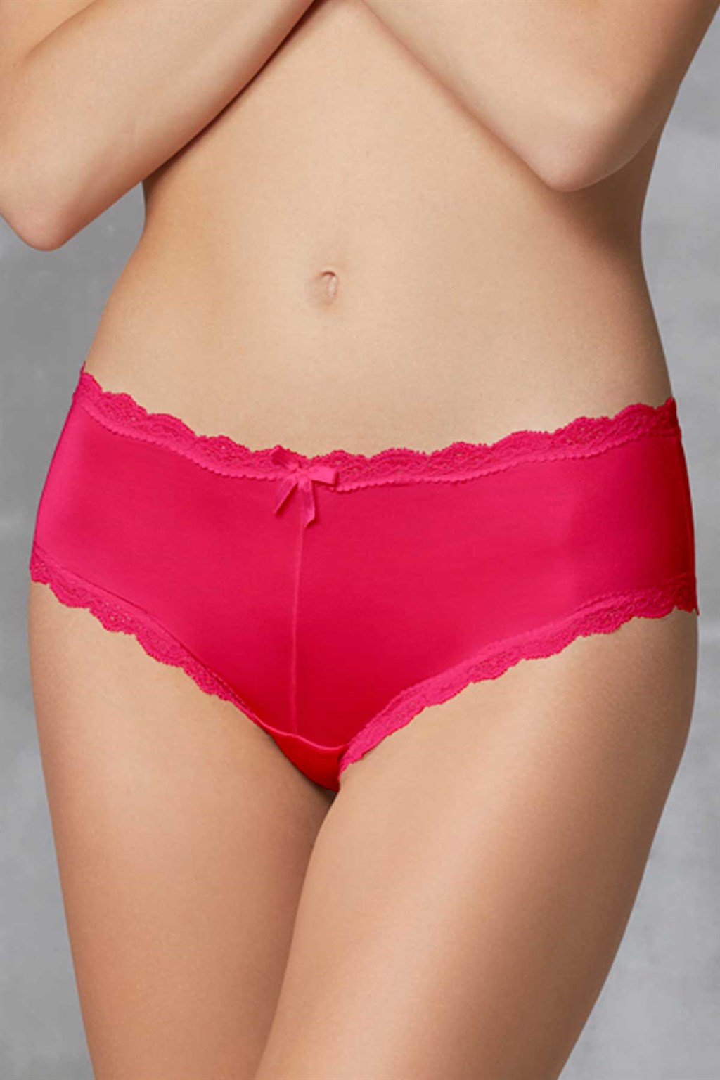 Doreanse Kadın Polyamid 3'lü Dantelli Çiçek Desenli Fiyonk Slip Külot 7157