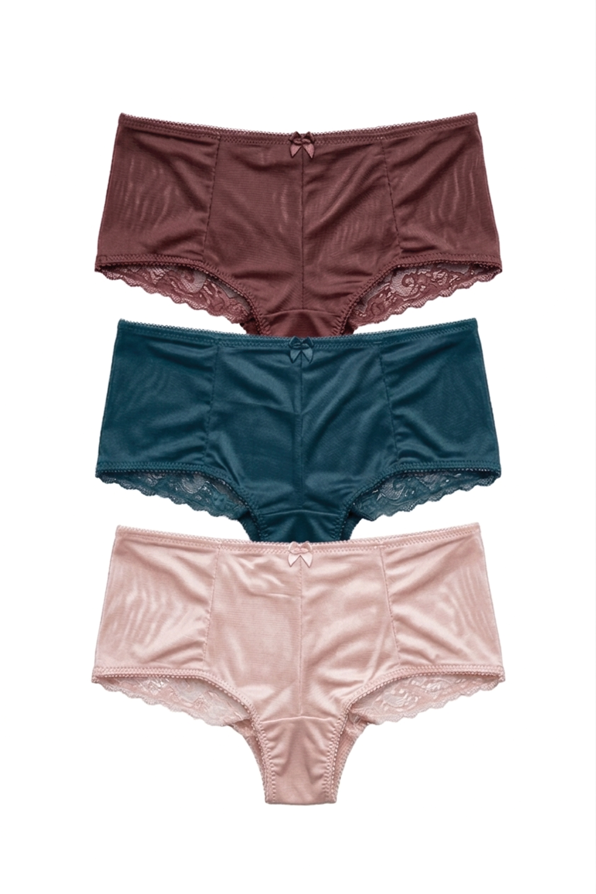DOREANSE Kadın Polyamid Dantel Detaylı 3 lü Slip 7156