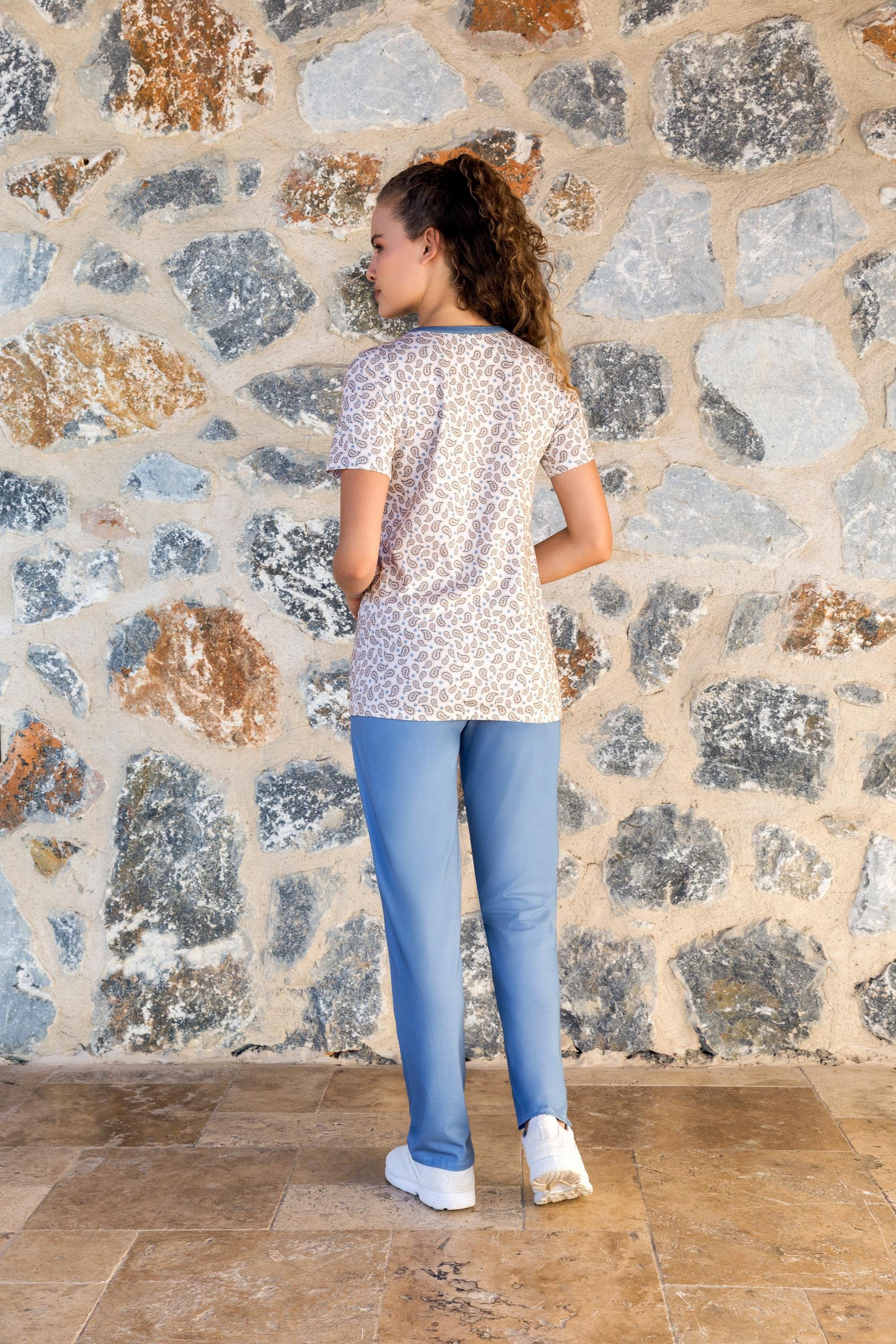 DOREANSE KADIN T-Shirt Pijama Takımı 24Y4004