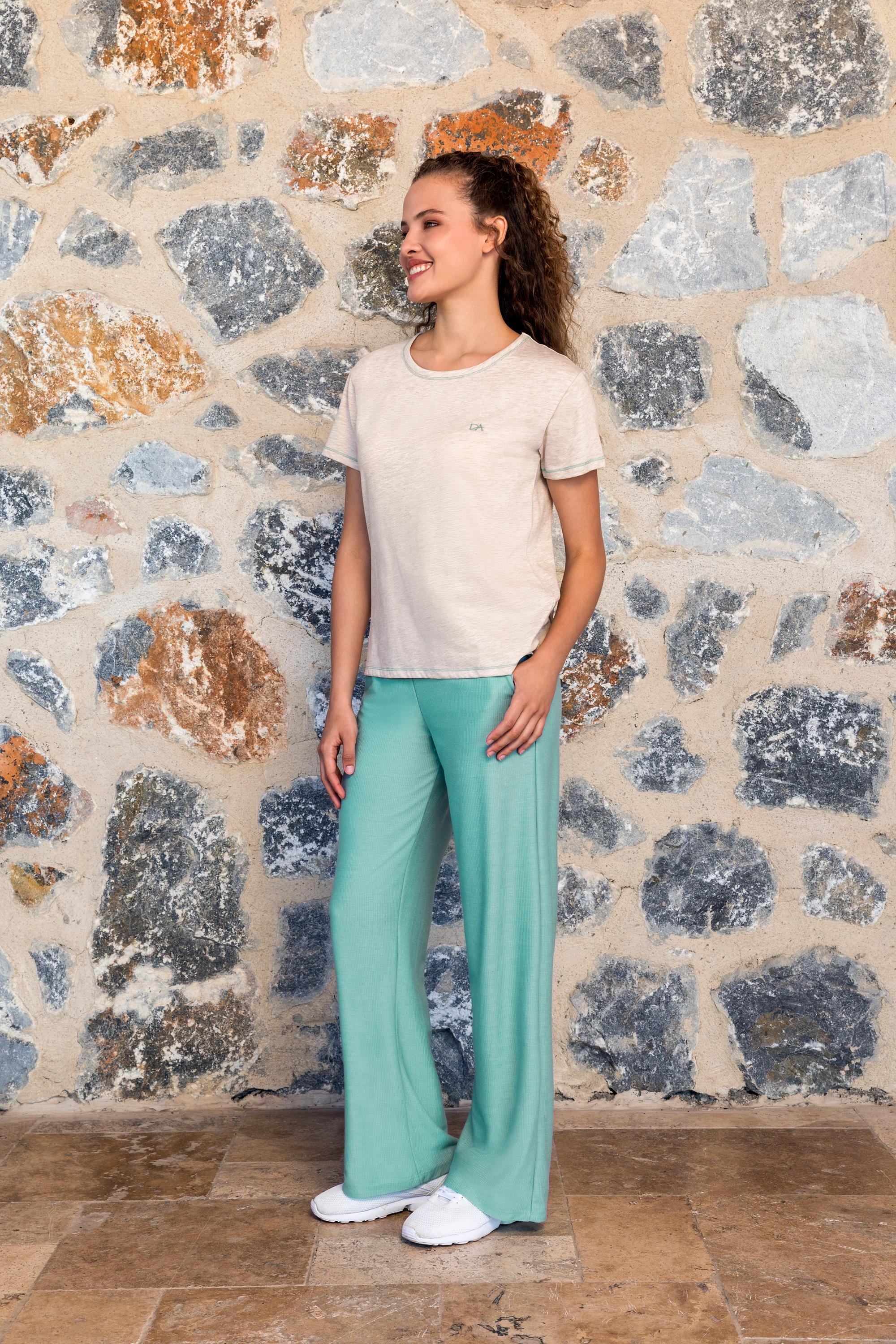DOREANSE KADIN T-Shirt Pijama Takımı 24Y4018